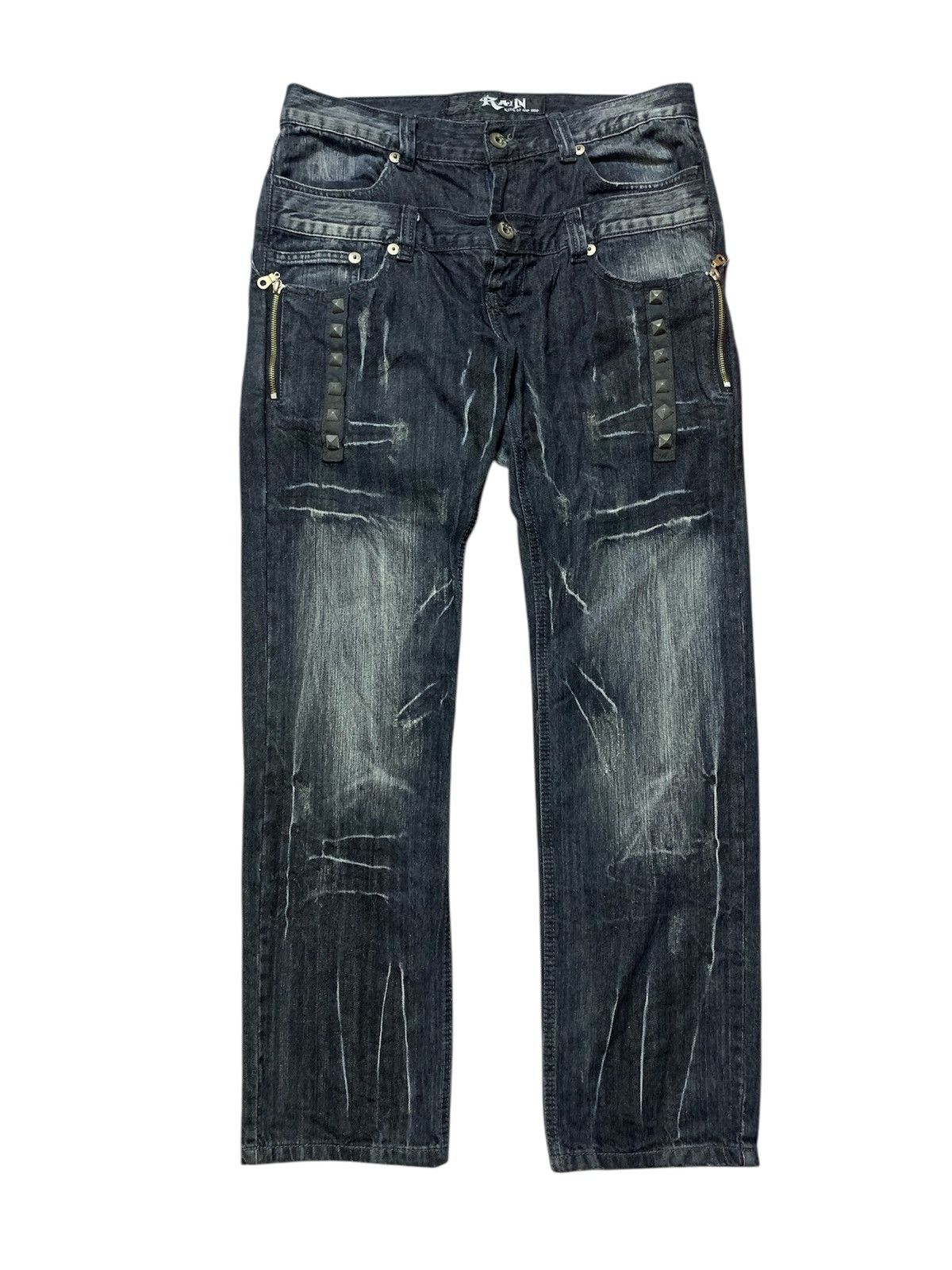 Japanese Brand Double Waist Japan Brand Rain Denim Share Spirit PPFM LGB Size US 34 / EU 50 - 1 Thumbnail