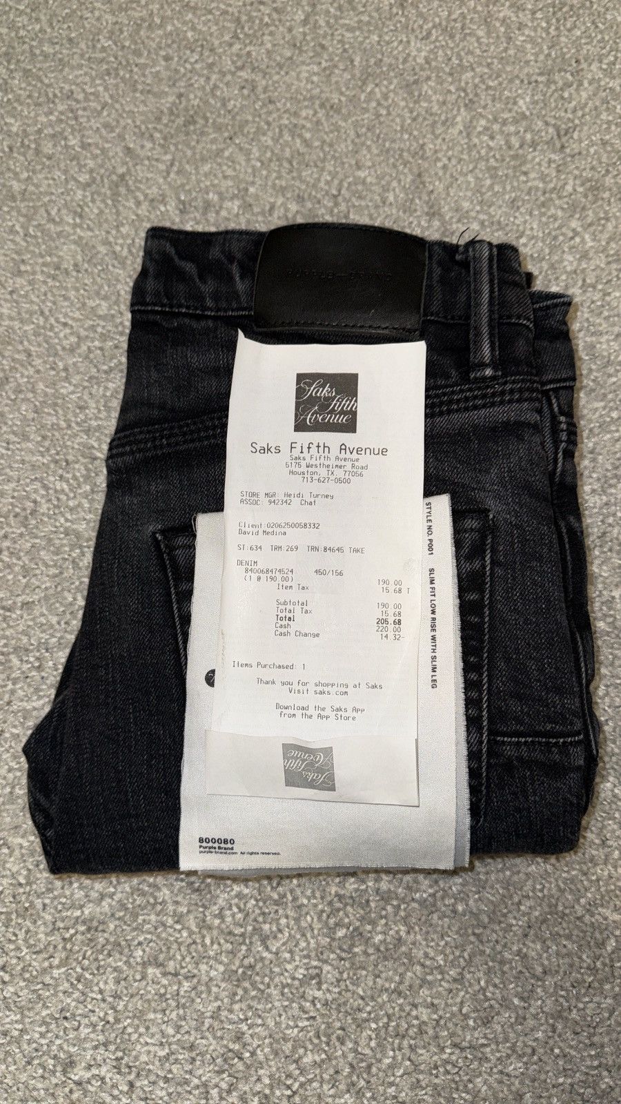 Purple Brand Purple Brand P001 Black Skinny Jeans | 29 | Tags +