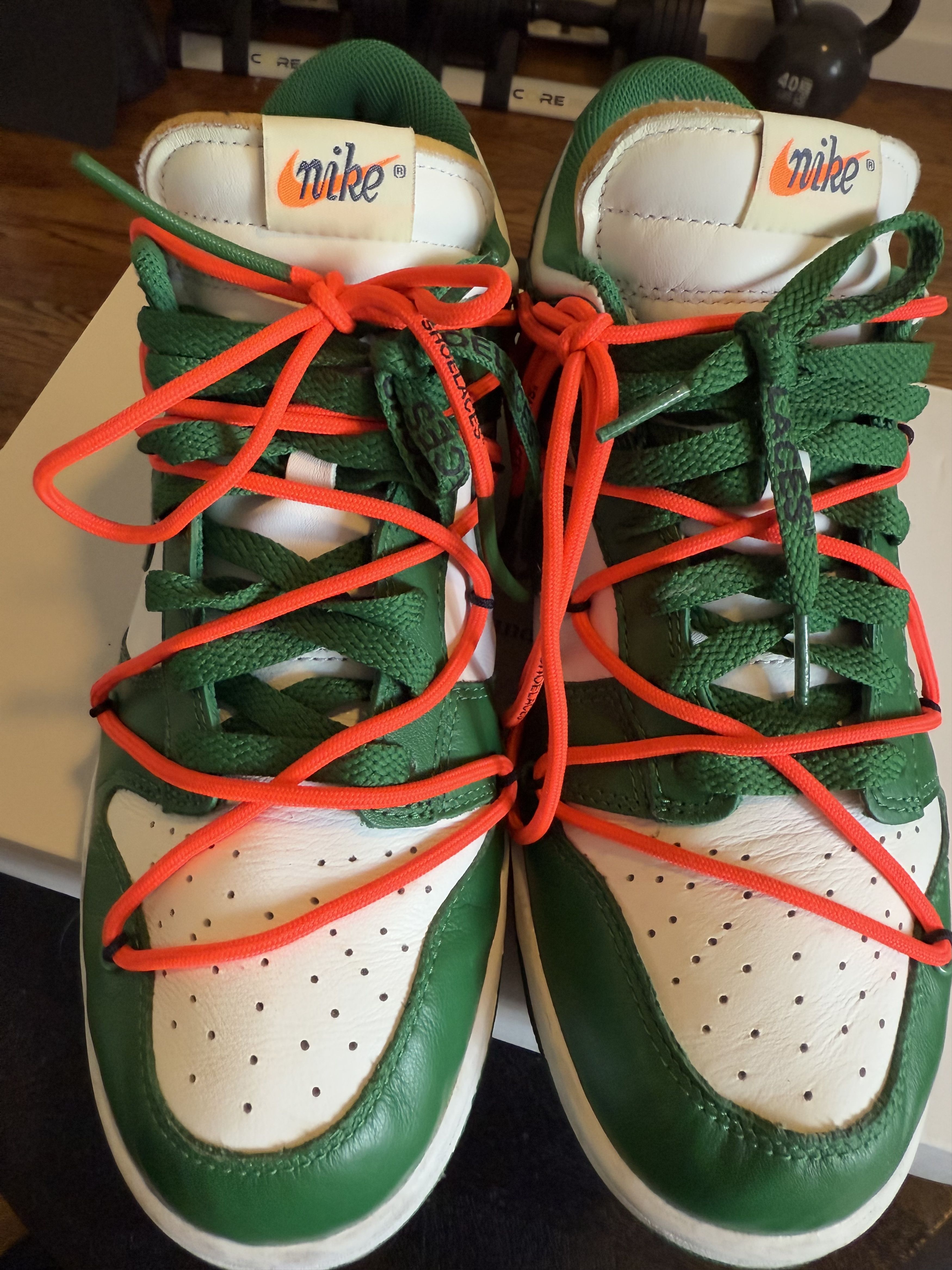 Nike × Off-White Nike x Off White Dunk Green Size US 9.5 / EU 42-43 - 4 Thumbnail