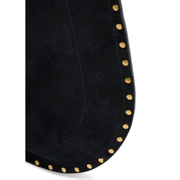 Isabel Marant Isabel Marant Oskan Hobo Soft Gold Stud Black Suede Shoulder Size ONE SIZE - 6 Thumbnail