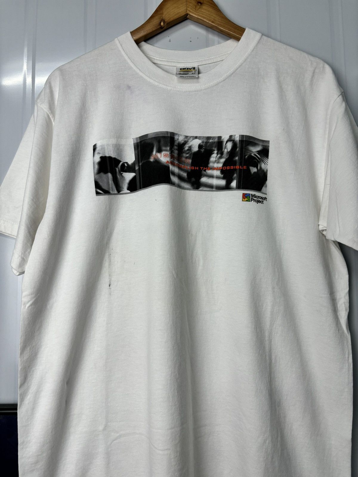 Microsoft × Vintage RARE! Vintage 90’s Art Microsoft Project Phototee Size US L / EU 52-54 / 3 - 2 Thumbnail
