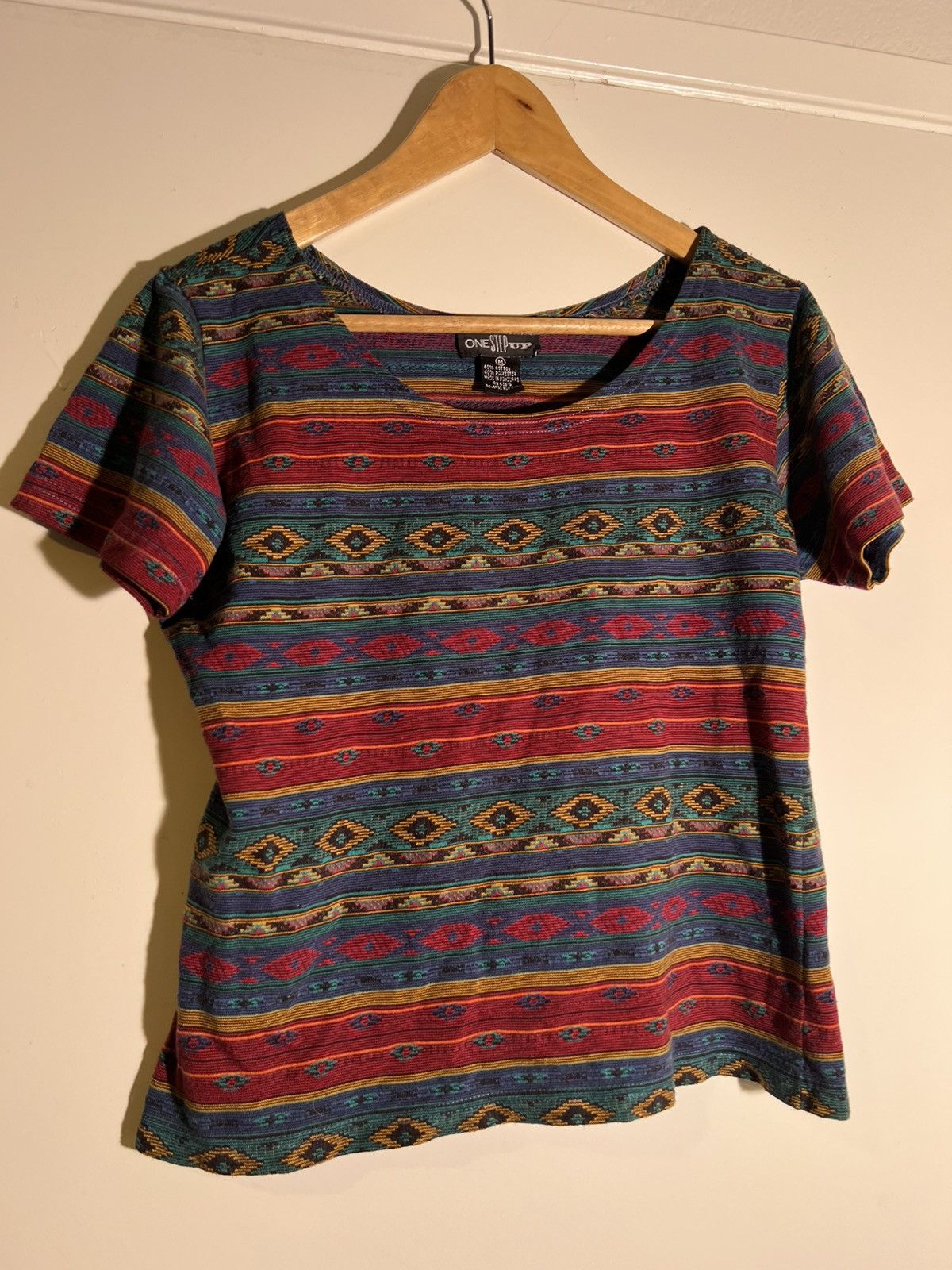 Vintage 90’s 2000’s Y2K VTG Vintage One Step Up Multi Pattern Shirt Size M / US 6-8 / IT 42-44 - 1 Thumbnail