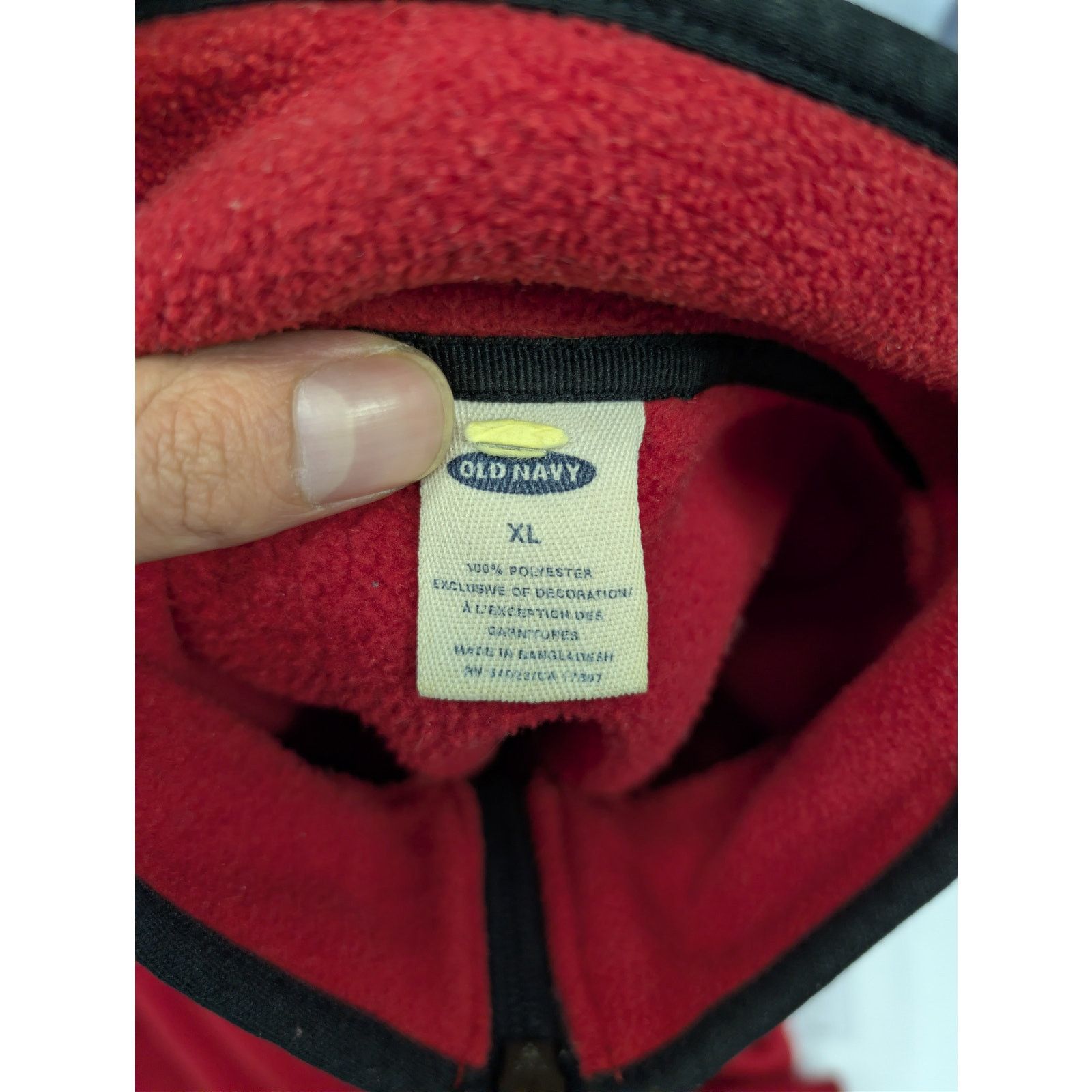 Old Navy o1rshd1 Fleece Quarter-Zip Pullover Jacket in Red Size US XL / EU 56 / 4 - 17 Thumbnail