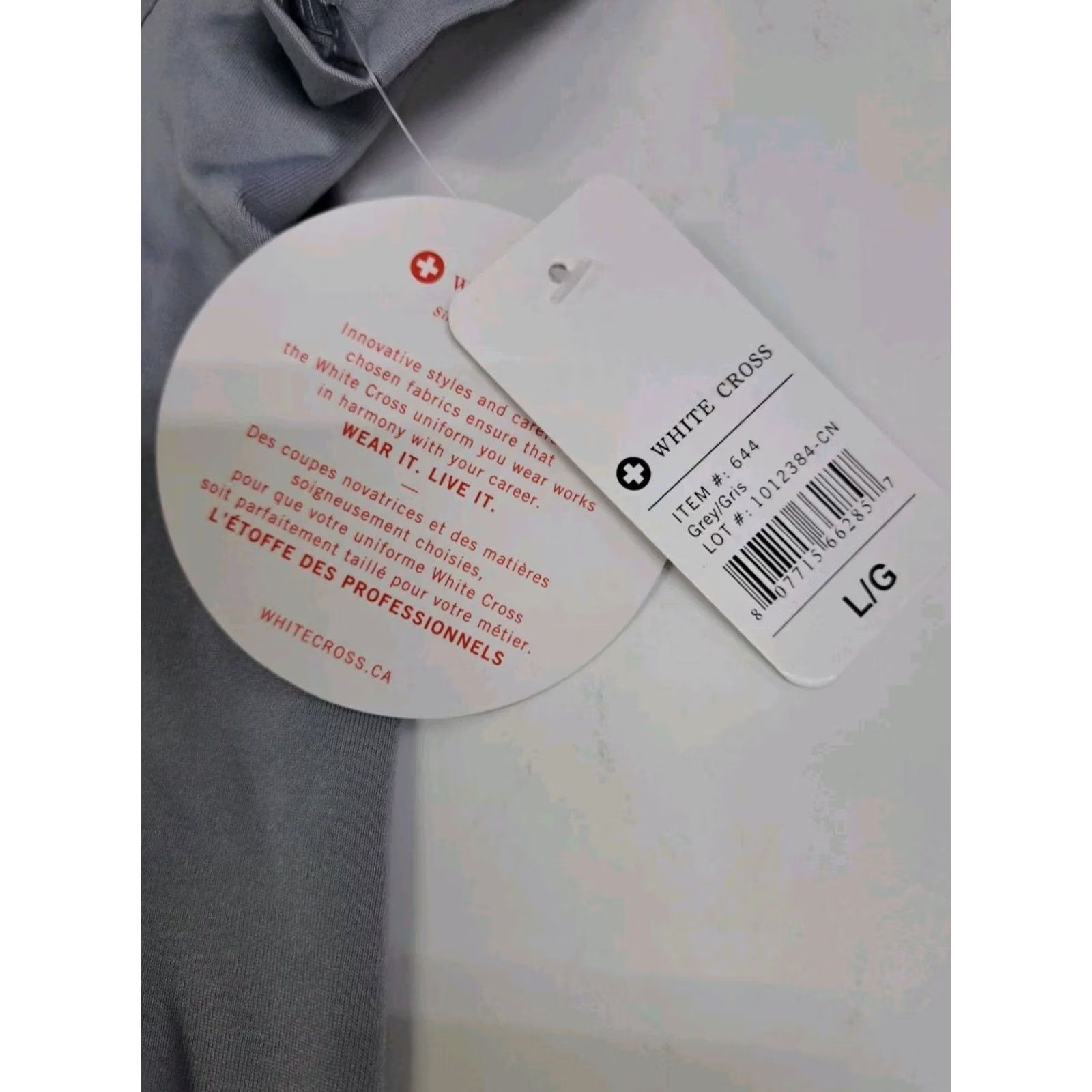 Vintage NWT White Cross Womens Scrub Top Short Sleeve V Neck Grey L Size L / US 10 / IT 46 - 5 Thumbnail