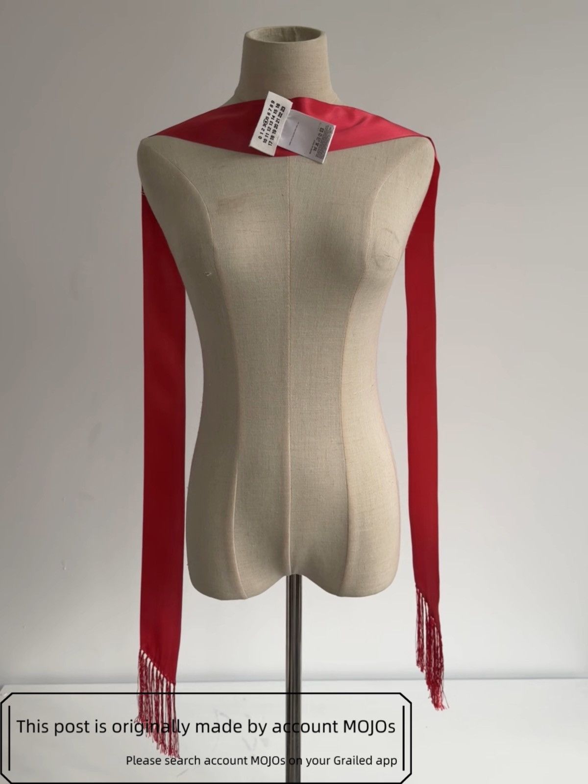 Maison Margiela Maison Martin Margiela 05AW Line 4 Red Silk Scarf mojos7 Size ONE SIZE - 2 Thumbnail