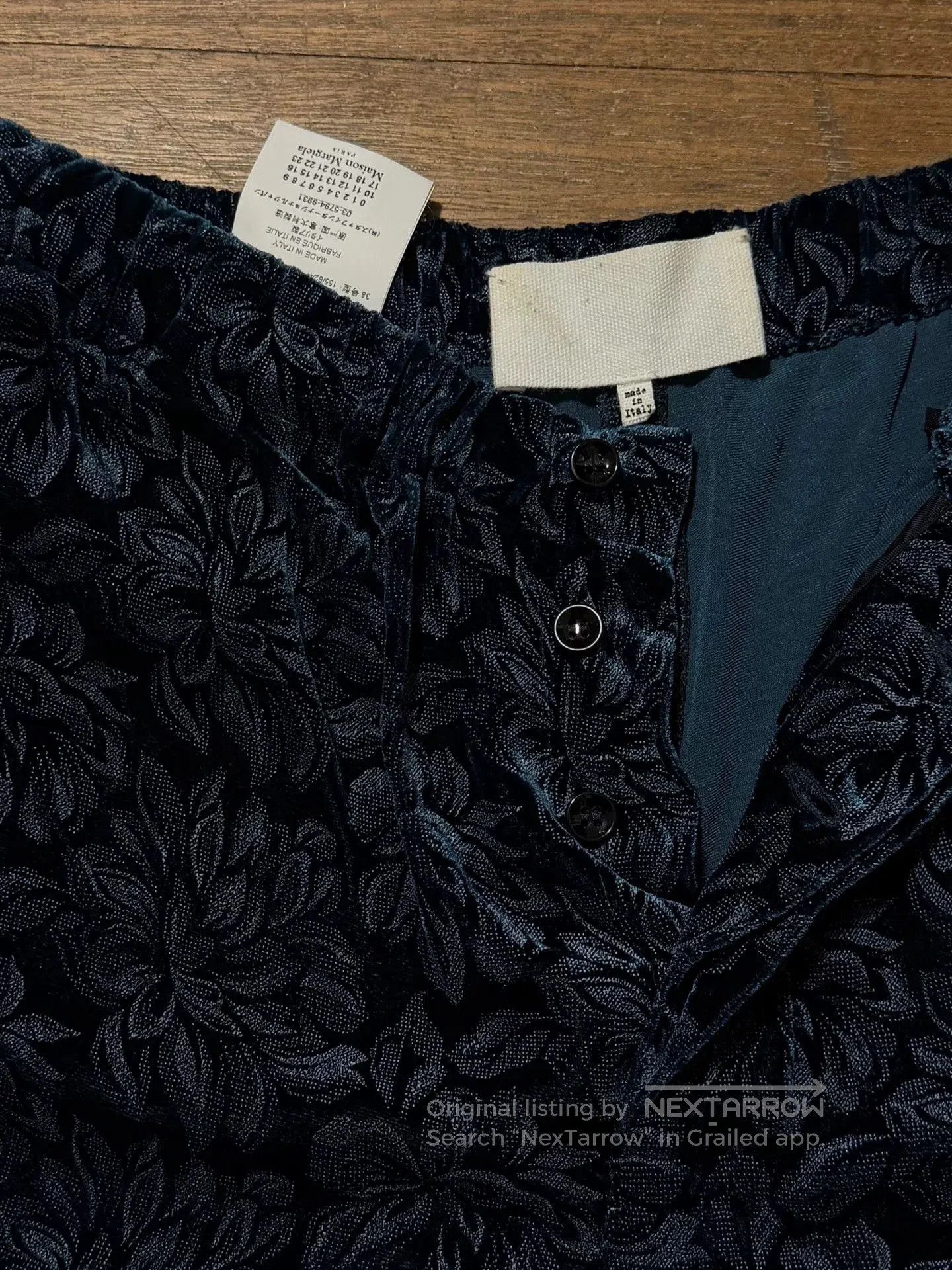 Maison Margiela Maison Margiela 17SS Blue Floral Smoking Pants. Size 37" - 6 Thumbnail