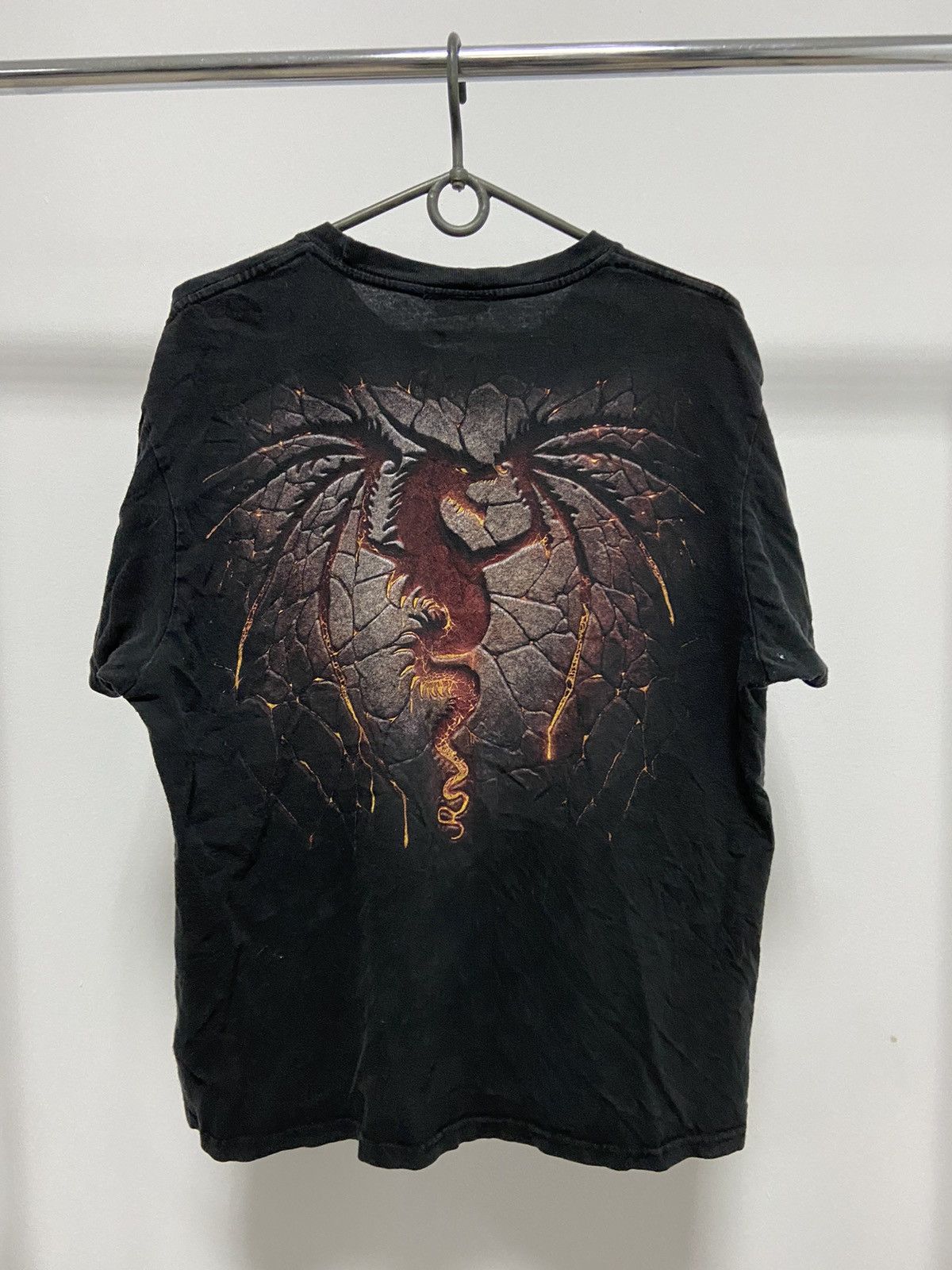 Japanese Brand × Vintage Spiral Dragon Japanese T Shirt Vintage Big Logo Print Rock Size US L / EU 52-54 / 3 - 3 Thumbnail