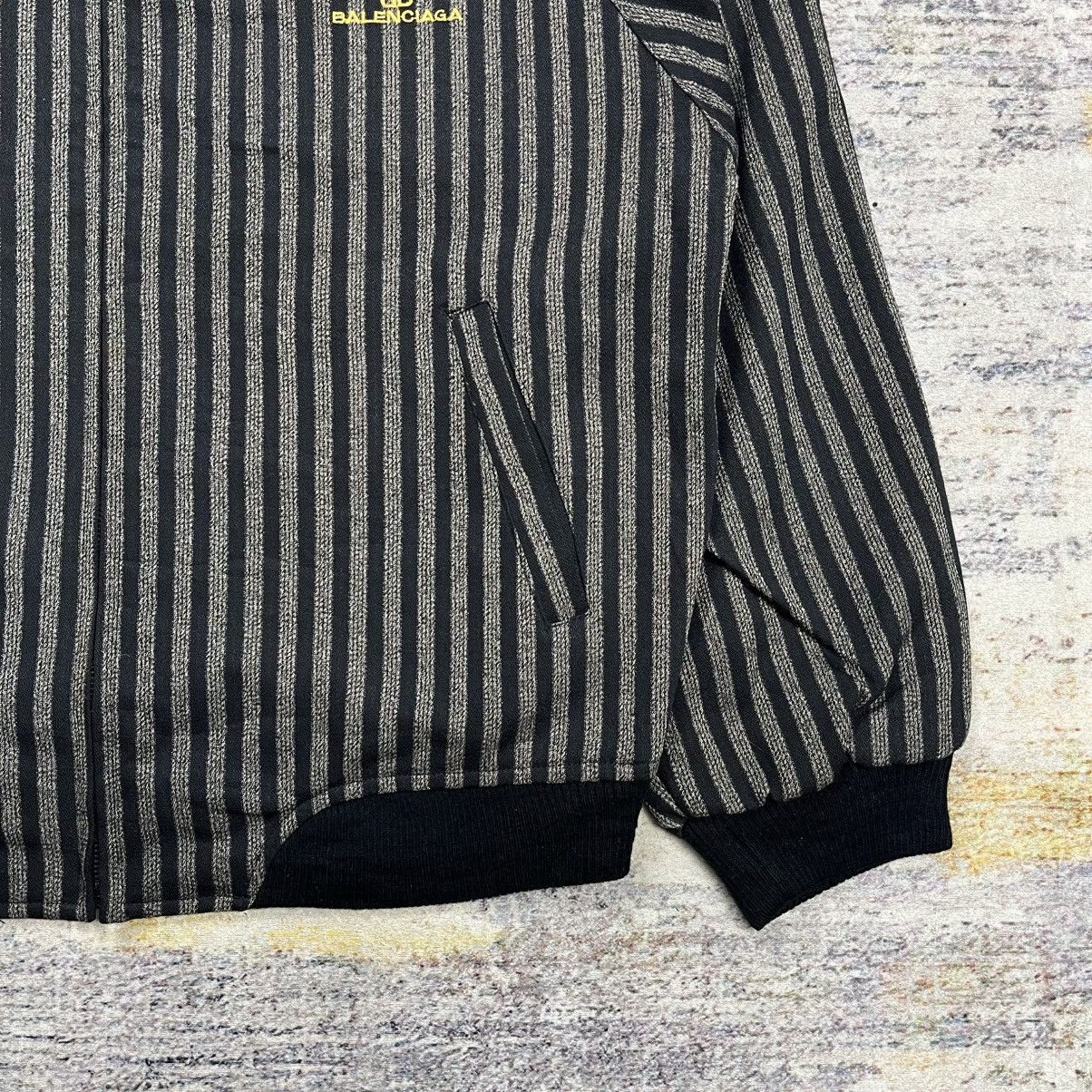 Balenciaga Vintage 90s Balenciaga stripe bomber jacket Size US L / EU 52-54 / 3 - 5 Thumbnail