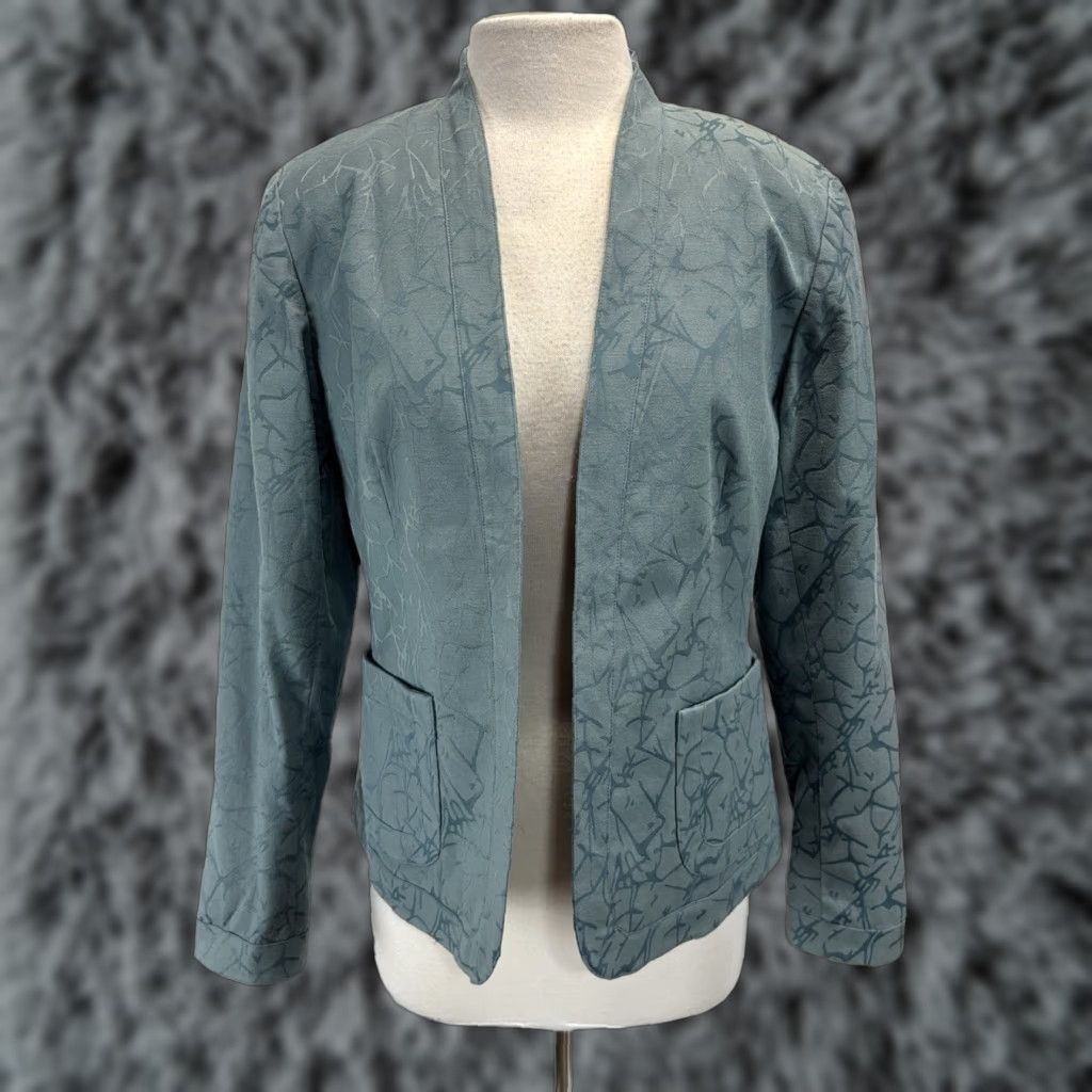 Coldwater Creek Coldwater Creek Blazer Size 8 Green Open Front Lined Career Womens Size M / US 6-8 / IT 42-44 - 1 Thumbnail