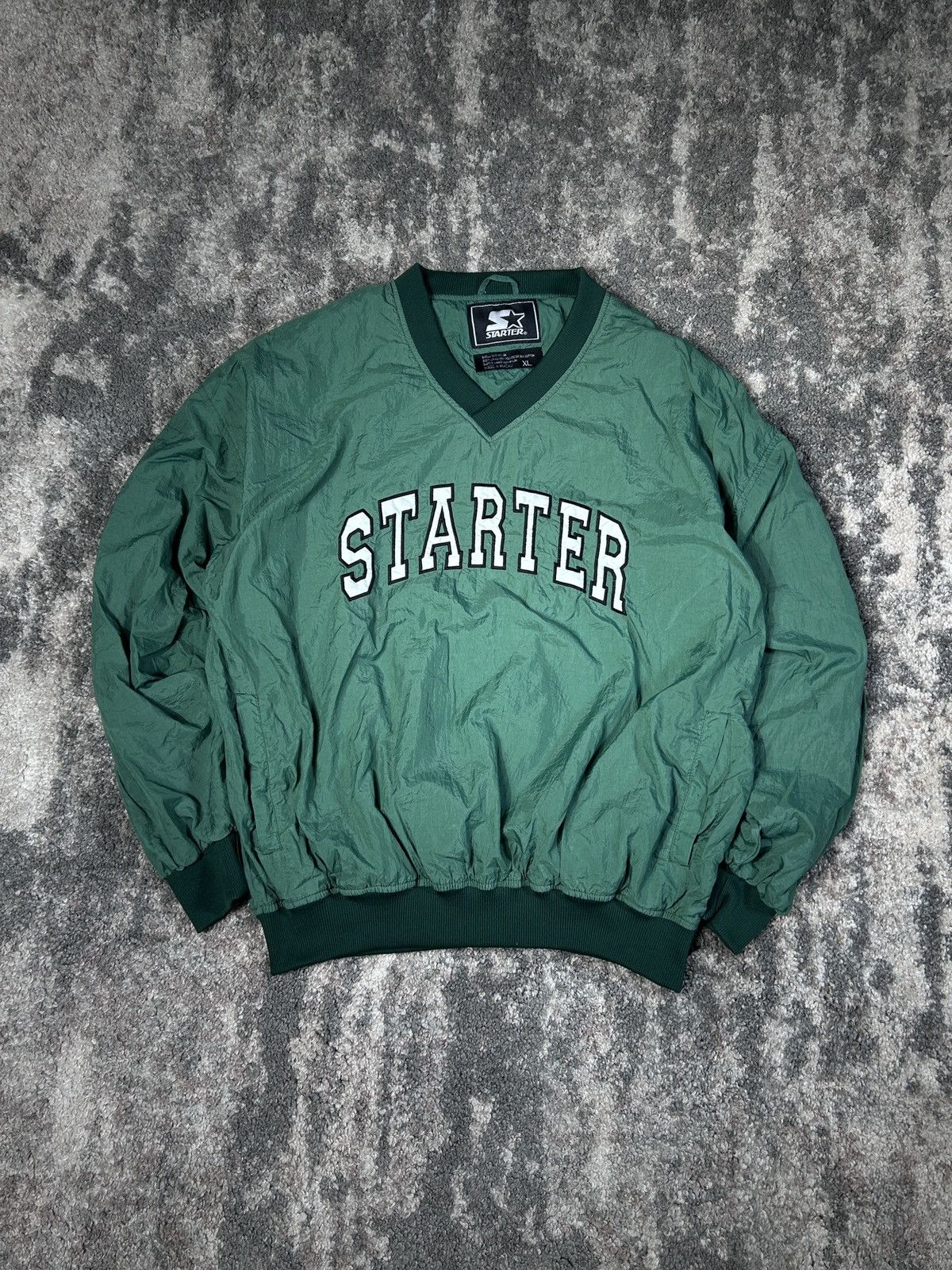 Starter Vintage Starter V-Neck Pullover Windbreaker Nylon XL Size US XL / EU 56 / 4 - 2 Thumbnail