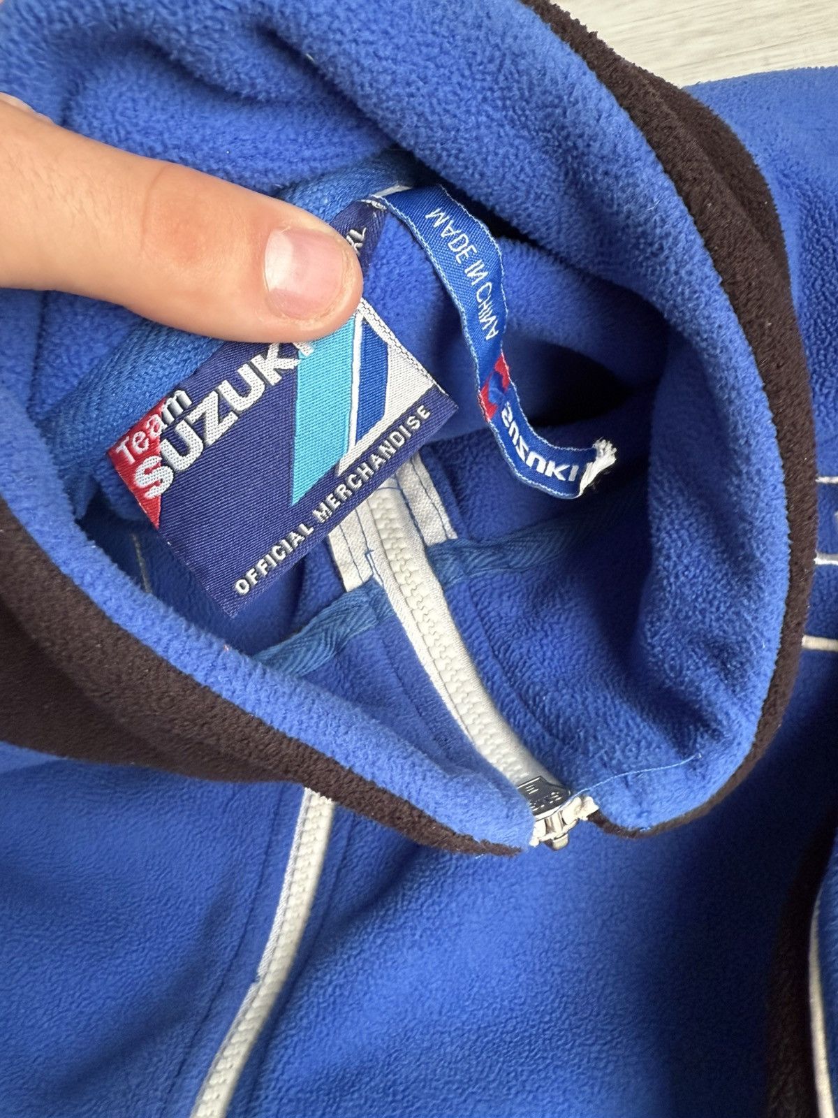 Vintage Vintage team Suzuki GSXR cozy Fleece racing jacket Size US XL / EU 56 / 4 - 7 Thumbnail