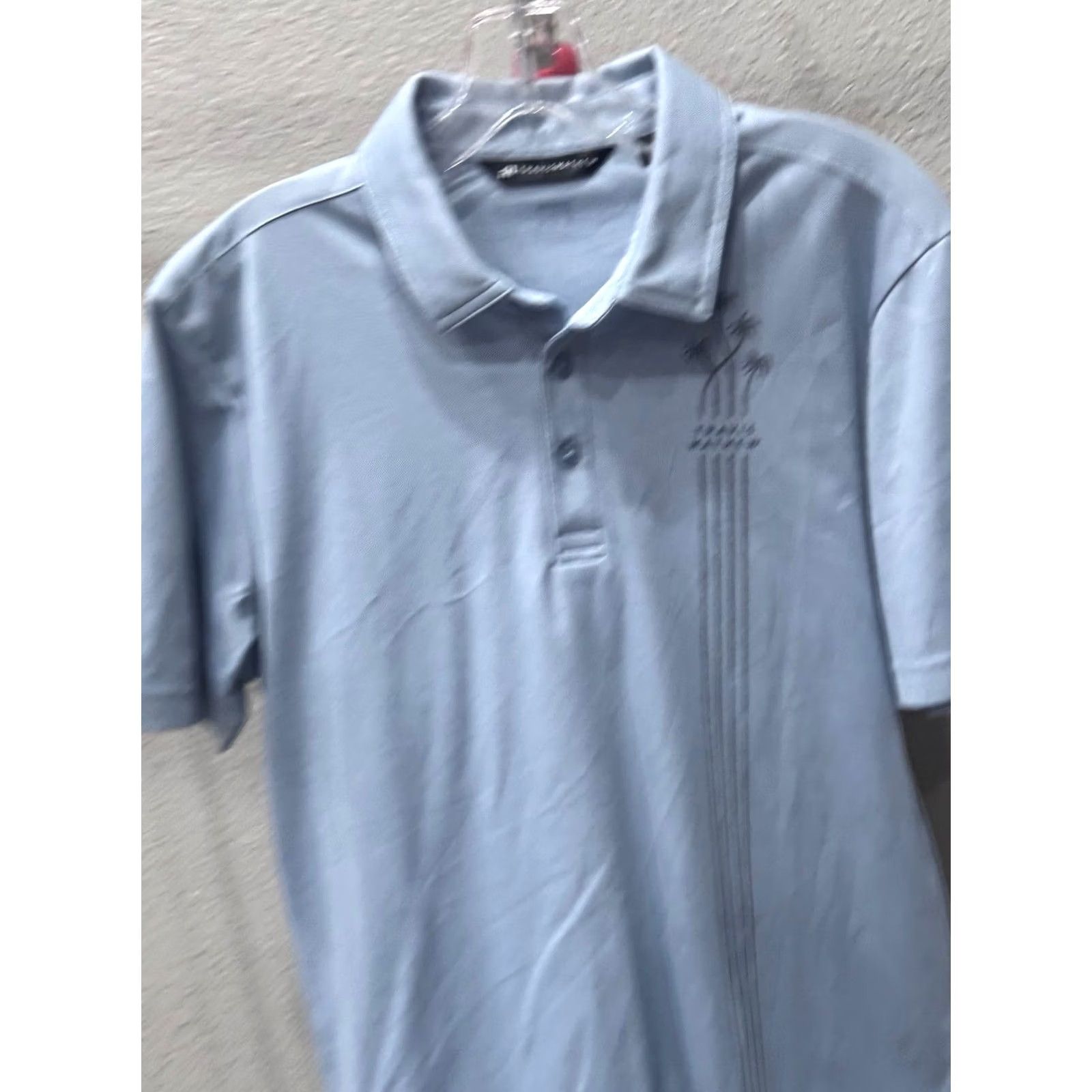 TravisMathew Travis Matthew Gray Palm Tree POLO SHIRT Medium M Mens Long Sleeve Multicolor Polo Shirt Size US M / EU 48-50 / 2 - 2 Thumbnail