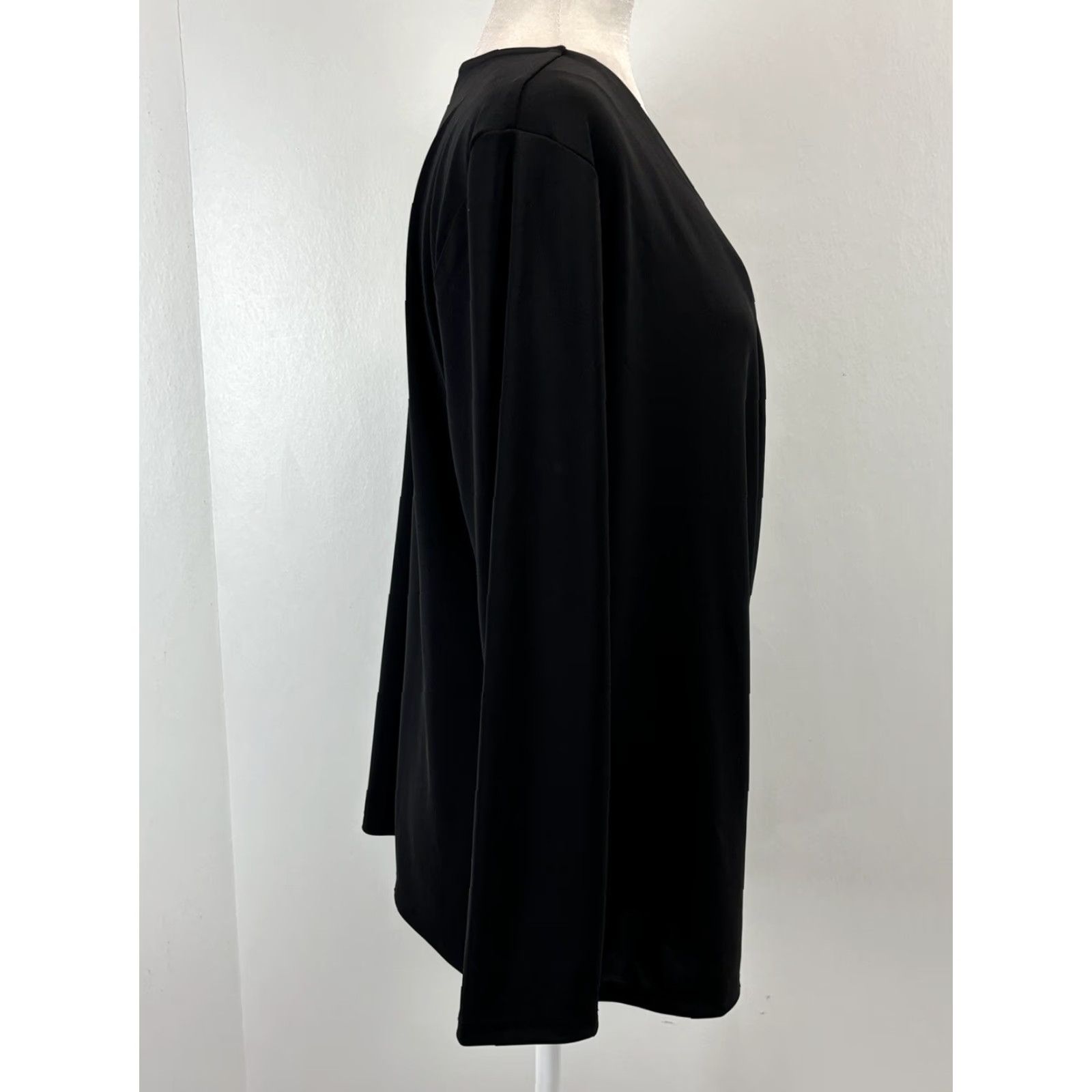 Talbots Talbots NEW! Black Faux Wrap Top Shirt 2XP Plus Petites Long Sleeve V-Neck Pants? Size XXL / US 16-18 / IT 52-54 - 4 Thumbnail