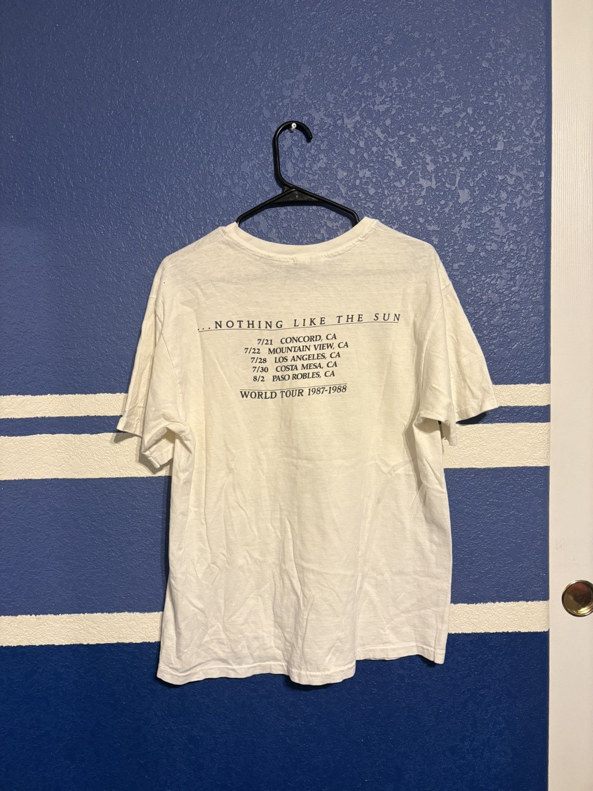 Hanes Sting World Tour Tee 1987 dated Size US L / EU 52-54 / 3 - 5 Thumbnail