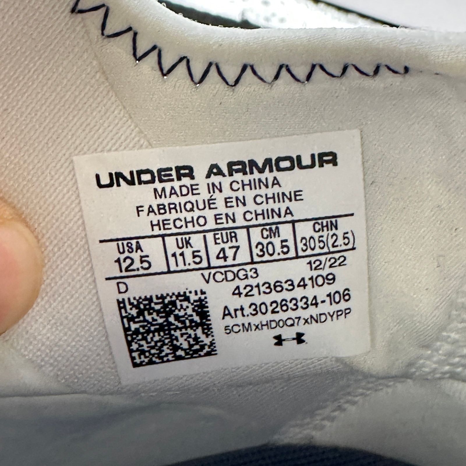 Under Armour UNDER ARMOUR Men's 12.5 Spotlight Clone 3.0 Football Cleat Size US 12.5 / EU 45-46 - 7 Thumbnail