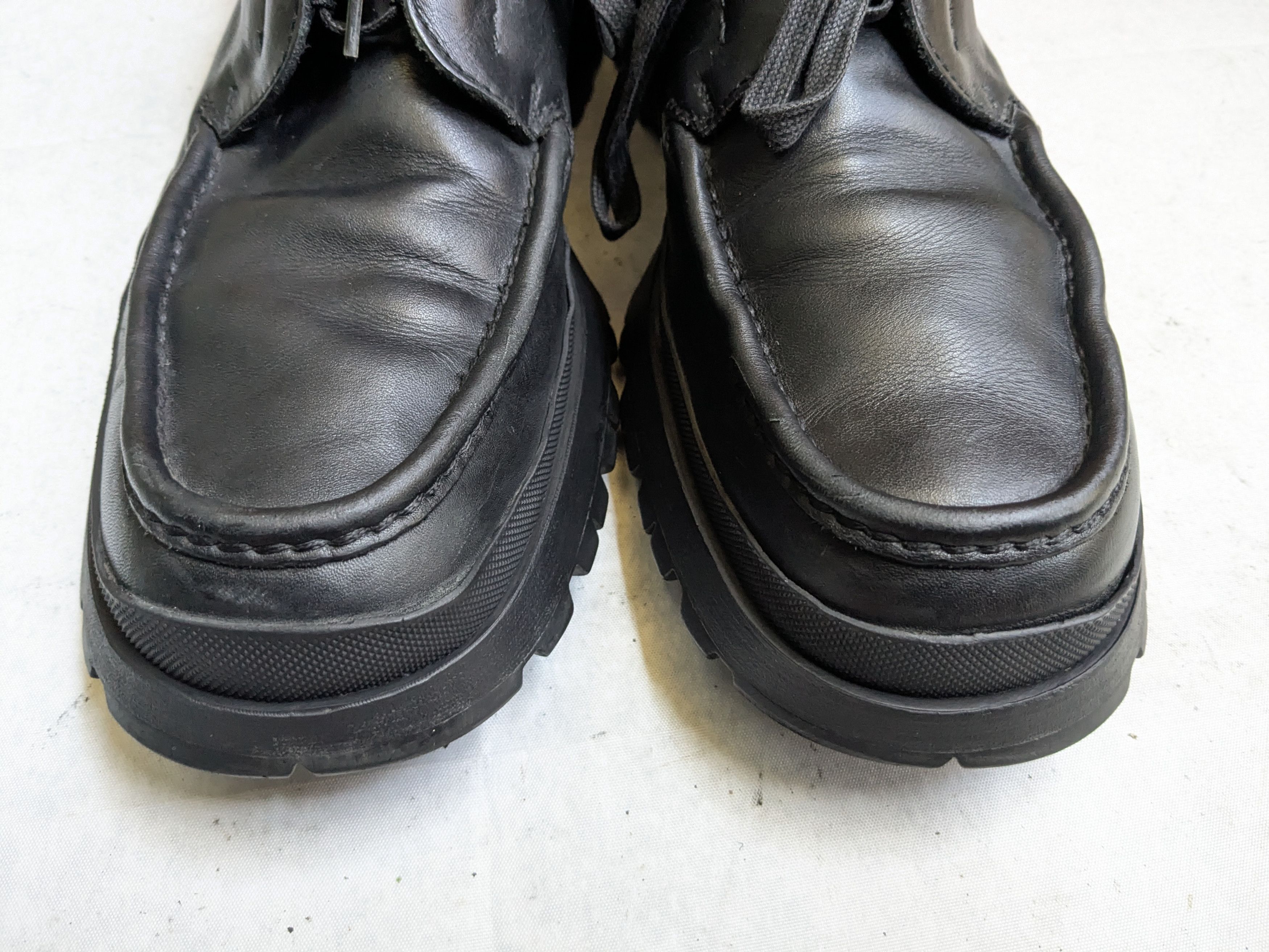Prada Prada Sneakers Black 13 Leather Y2K Platform Vibram Size US 13 / EU 46 - 3 Thumbnail