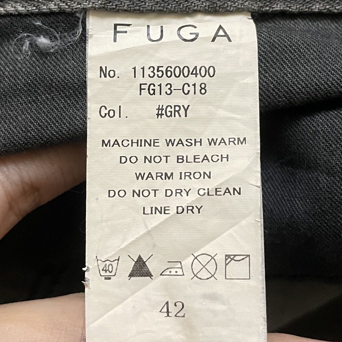 14th Addiction Very Rare Vintage Japanese Brand FUGA Flash Jeans 1990s Size US 30 / EU 46 - 10 Thumbnail