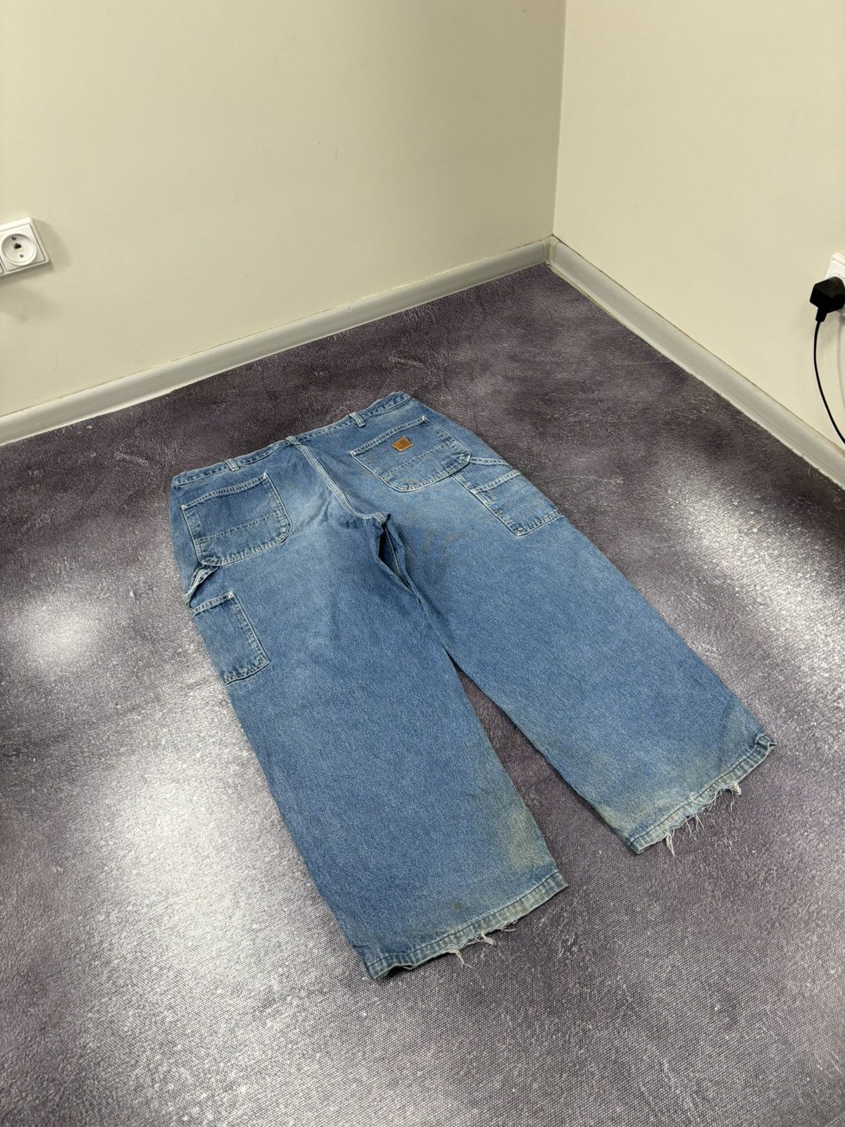 Carhartt Vintage Carhartt Dungaree Fit Faded Blue Denim Baggy Jeans Size US 40 / EU 56 - 4 Thumbnail
