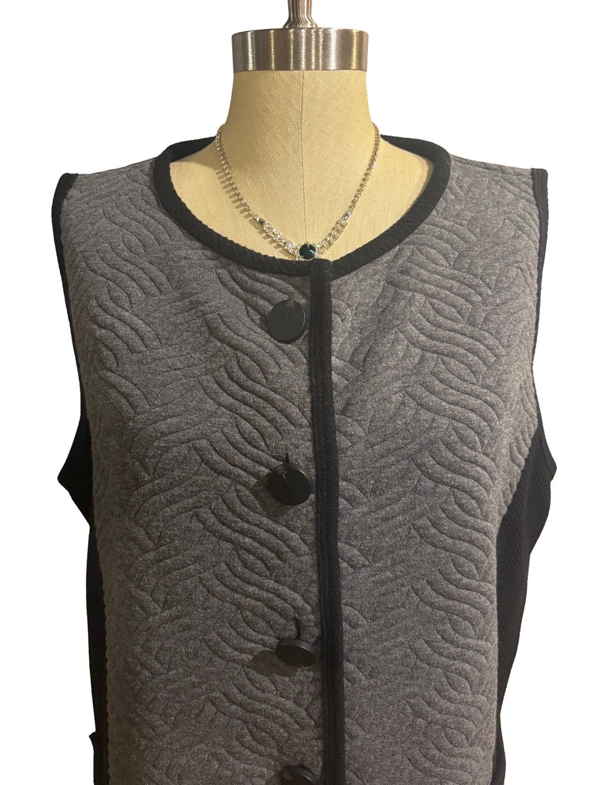 Other Women’s black & gray Vest.wt2544 Size XXL / US 16-18 / IT 52-54 - 2 Thumbnail