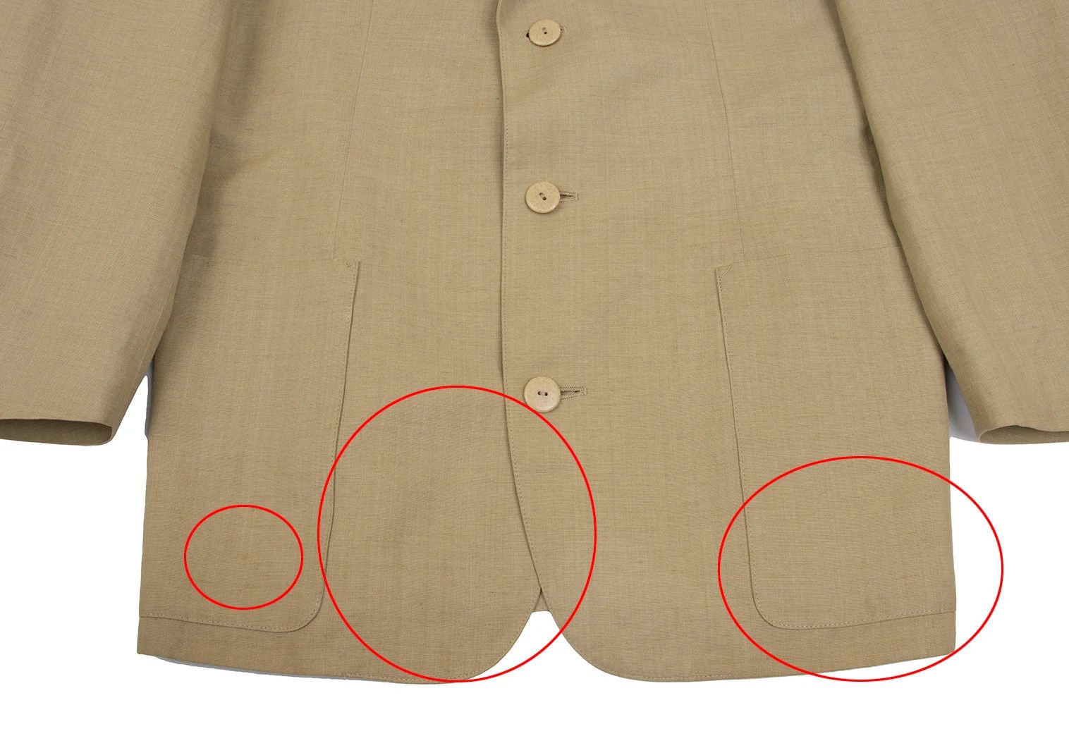 Jean Paul Gaultier Cotton Linen 3-Button Jacket in Beige, Size M Size US M / EU 48-50 / 2 - 10 Thumbnail