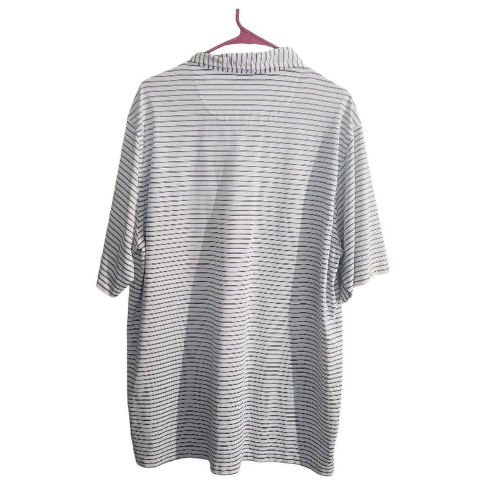 Designer CT1896 Donald Ross Striped White & Blue Polo Shirt L Size US L / EU 52-54 / 3 - 4 Thumbnail