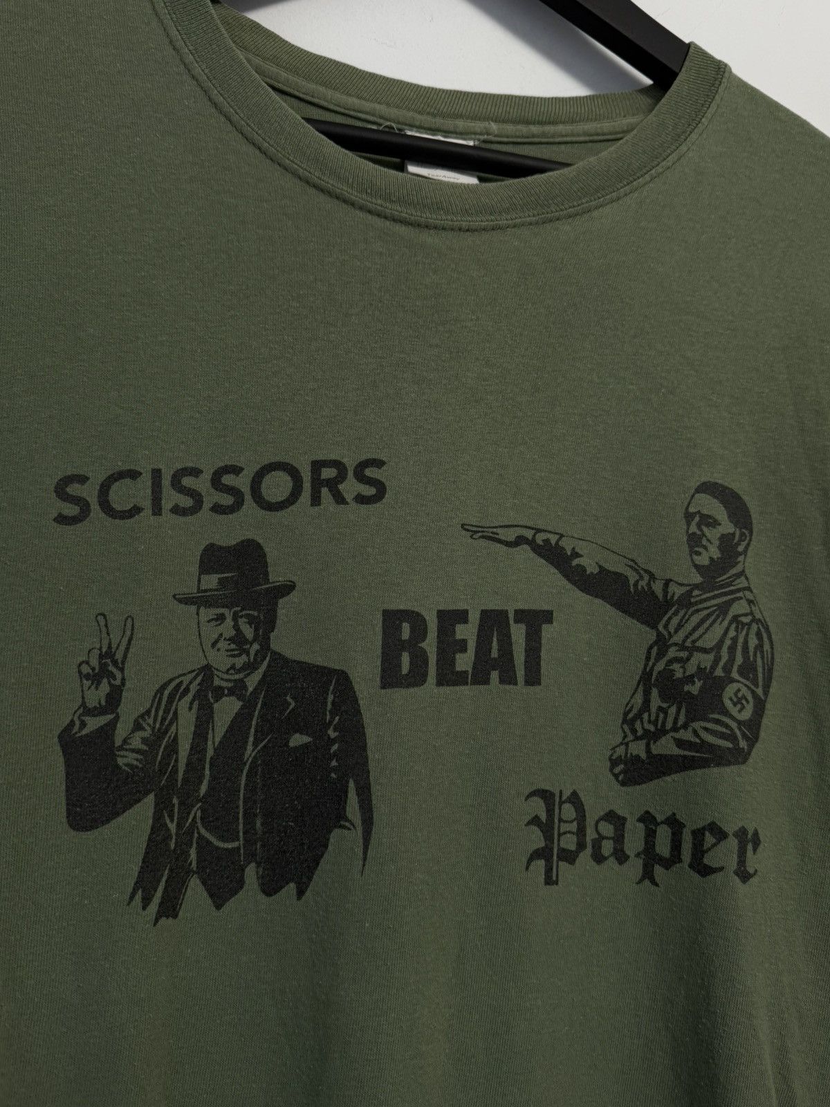 Band Tees × Japanese Brand × Vintage Scissors Beat Paper T-shirt Military Army Style Size US M / EU 48-50 / 2 - 5 Thumbnail