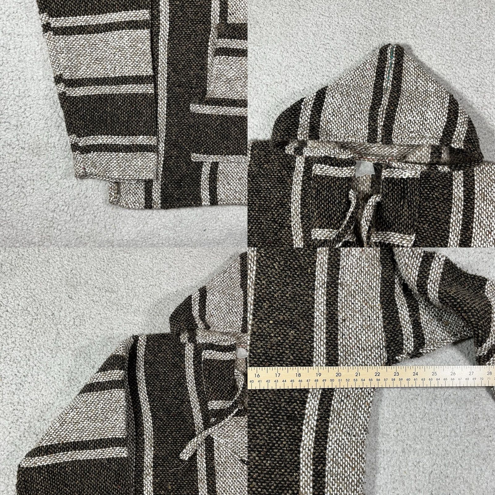 Vintage VINTAGE Baja Hoodie Mens M Brown Stripe Sweatshirt Drug Rug 90s Hippie Surf Festival Beache Edition? Size US M / EU 48-50 / 2 - 8 Thumbnail