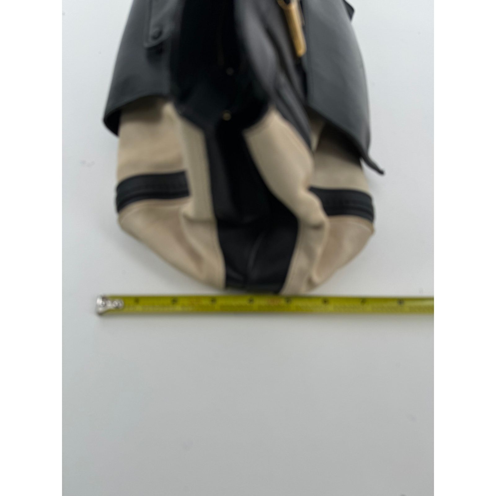 Chloe Chloe Black Cream Leather Colorblock Weekender Two Way Bag Size ONE SIZE - 15 Thumbnail