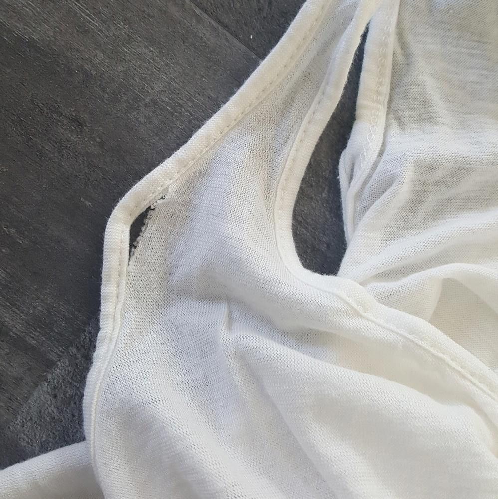 Designer White Solid Melville Loose Crop Size ONE SIZE - 3 Thumbnail