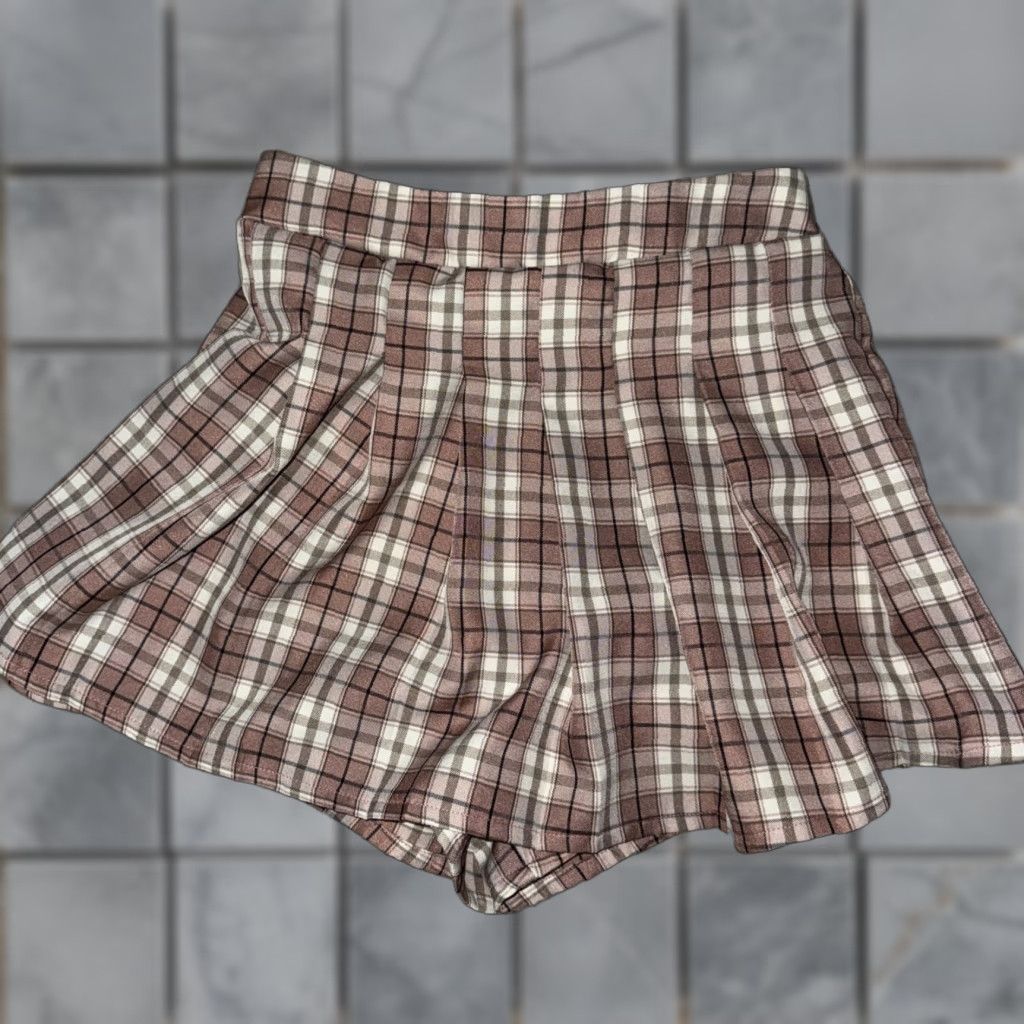 Pinko VINTAGE Blāshe Women’s Plaid Mini Skirt Pink Small Size 28" / US 6 / IT 42 - 1 Thumbnail