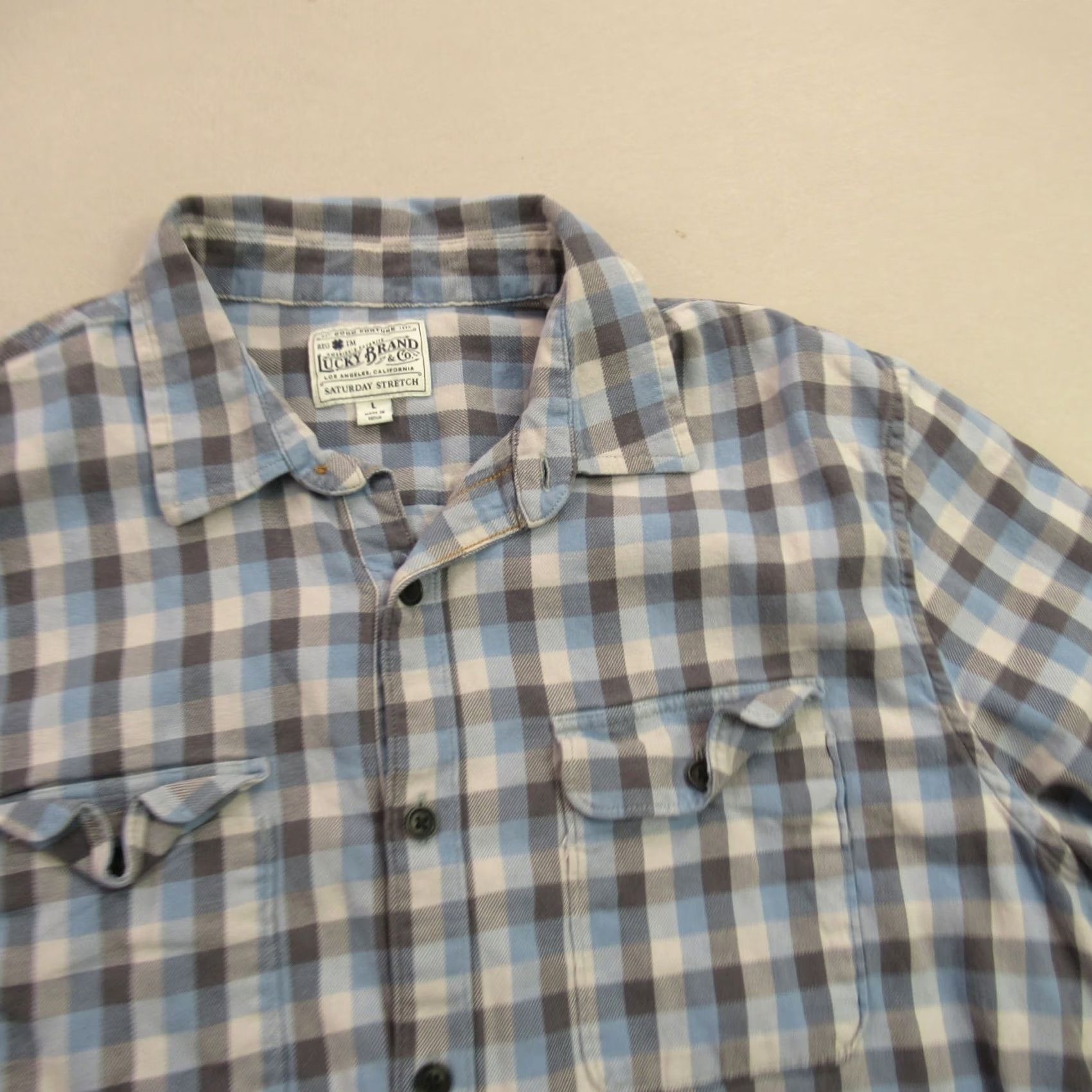 Lucky Brand Lucky Brand Shirt Mens Large Long Sleeve Button Front Casual Outdoor Checks Size US L / EU 52-54 / 3 - 2 Thumbnail