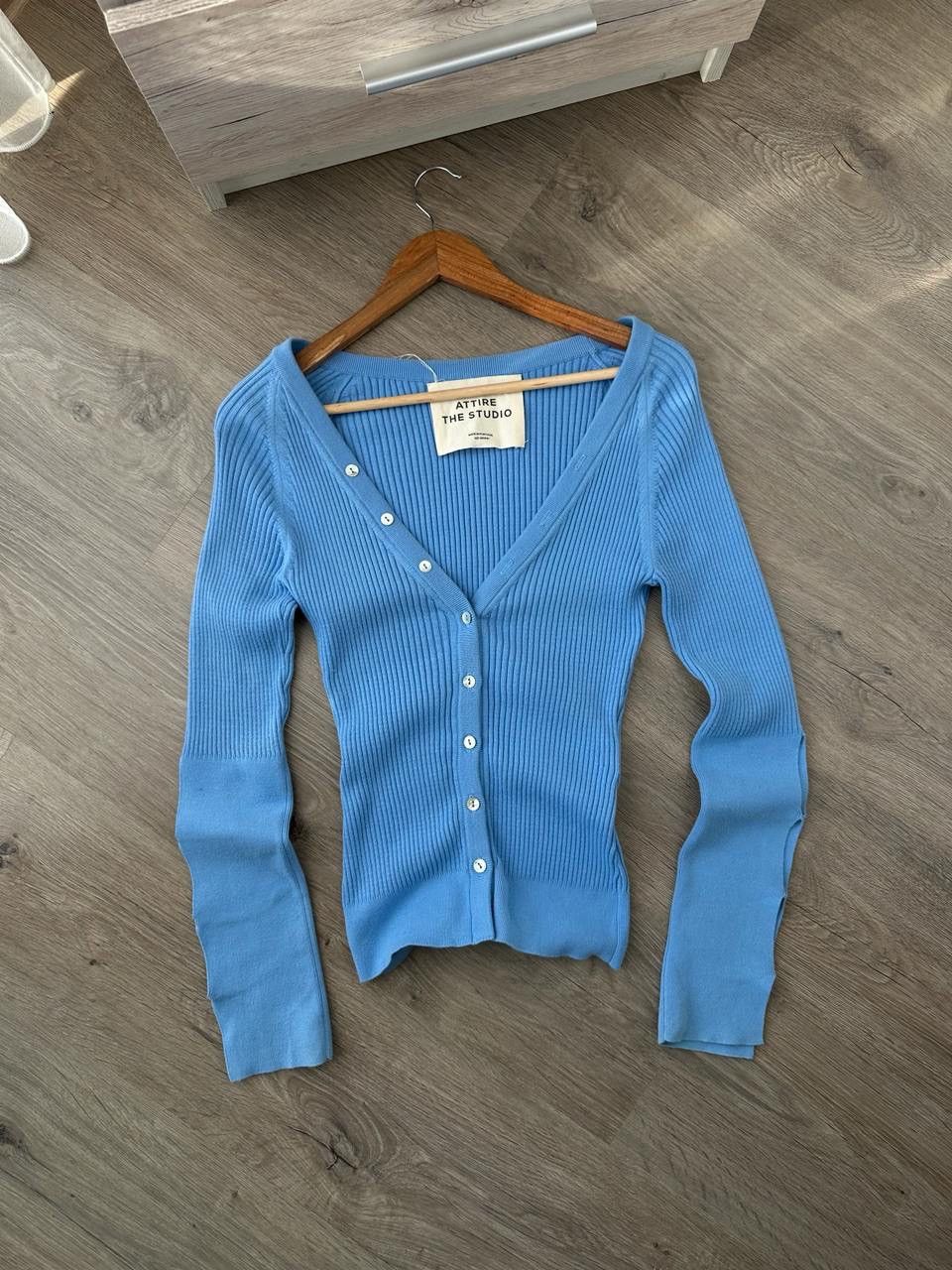 Japanese Brand × Vintage Vintage Knitwear The Studio Blue Cardigan Sweater Size S / US 4 / IT 40 - 2 Thumbnail