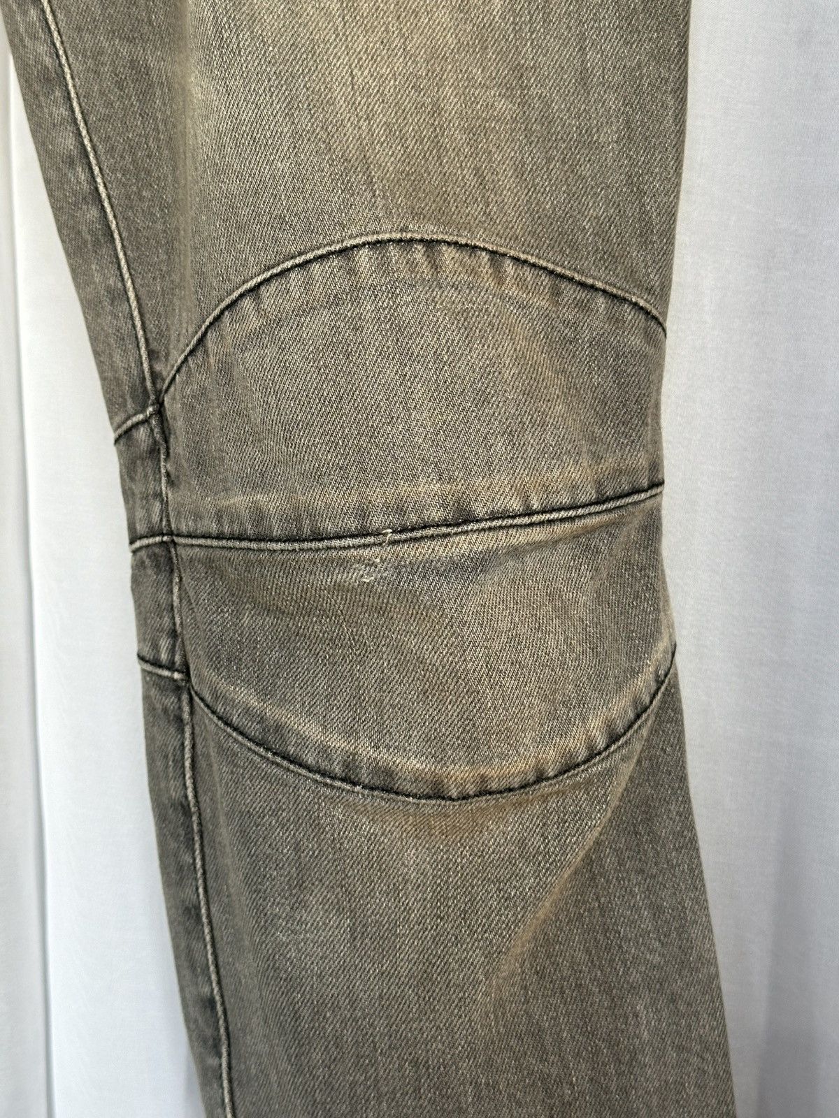 Balmain BALMAIN Decarnin SS 2010 Oil Stained Biker Denim Zip Jeans Size US 28 / EU 44 - 13 Thumbnail