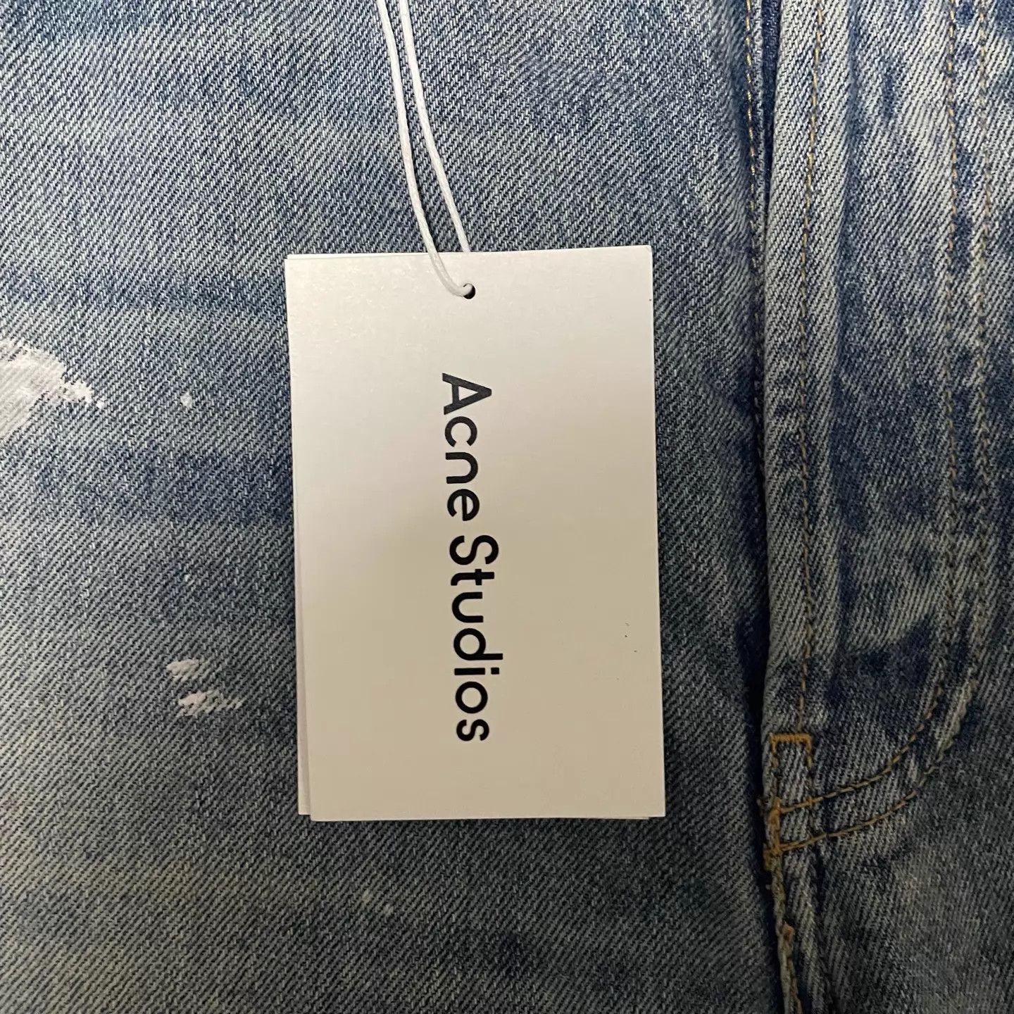 Acne Studios Acne Studios 25SS 2021M Blue Wash Splash Ink Jeans 33 Size US 33 - 3 Thumbnail