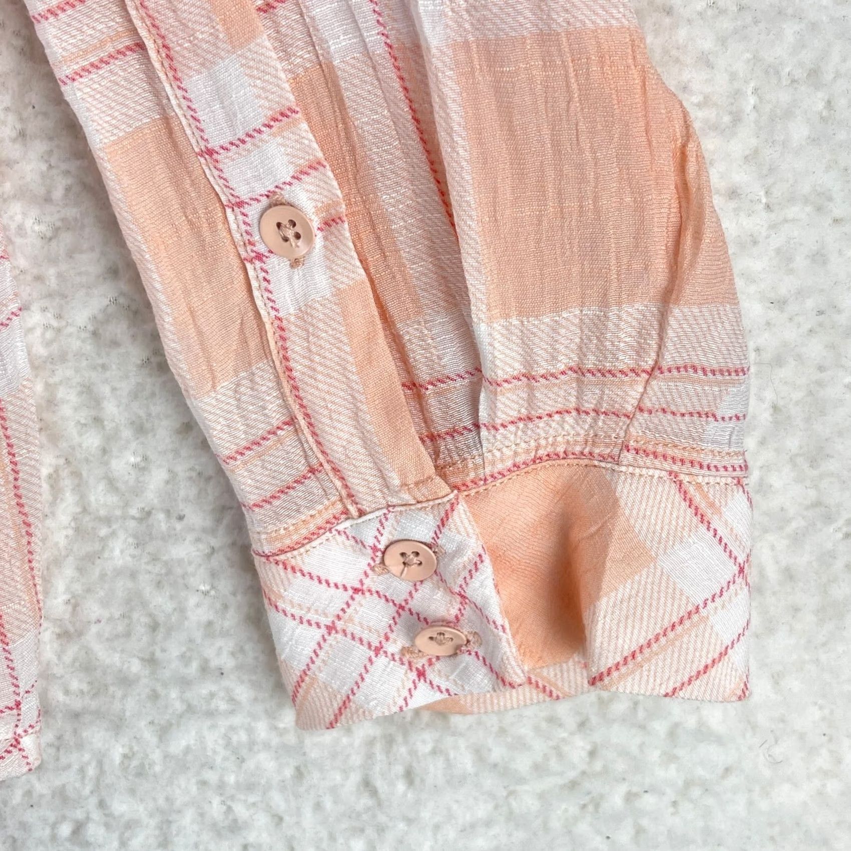 Torrid Torrid Plaid Pink Lindsay Drop Shoulder Button-Down Shirt Womens Plus Size 2X Size XXL / US 16-18 / IT 52-54 - 7 Thumbnail