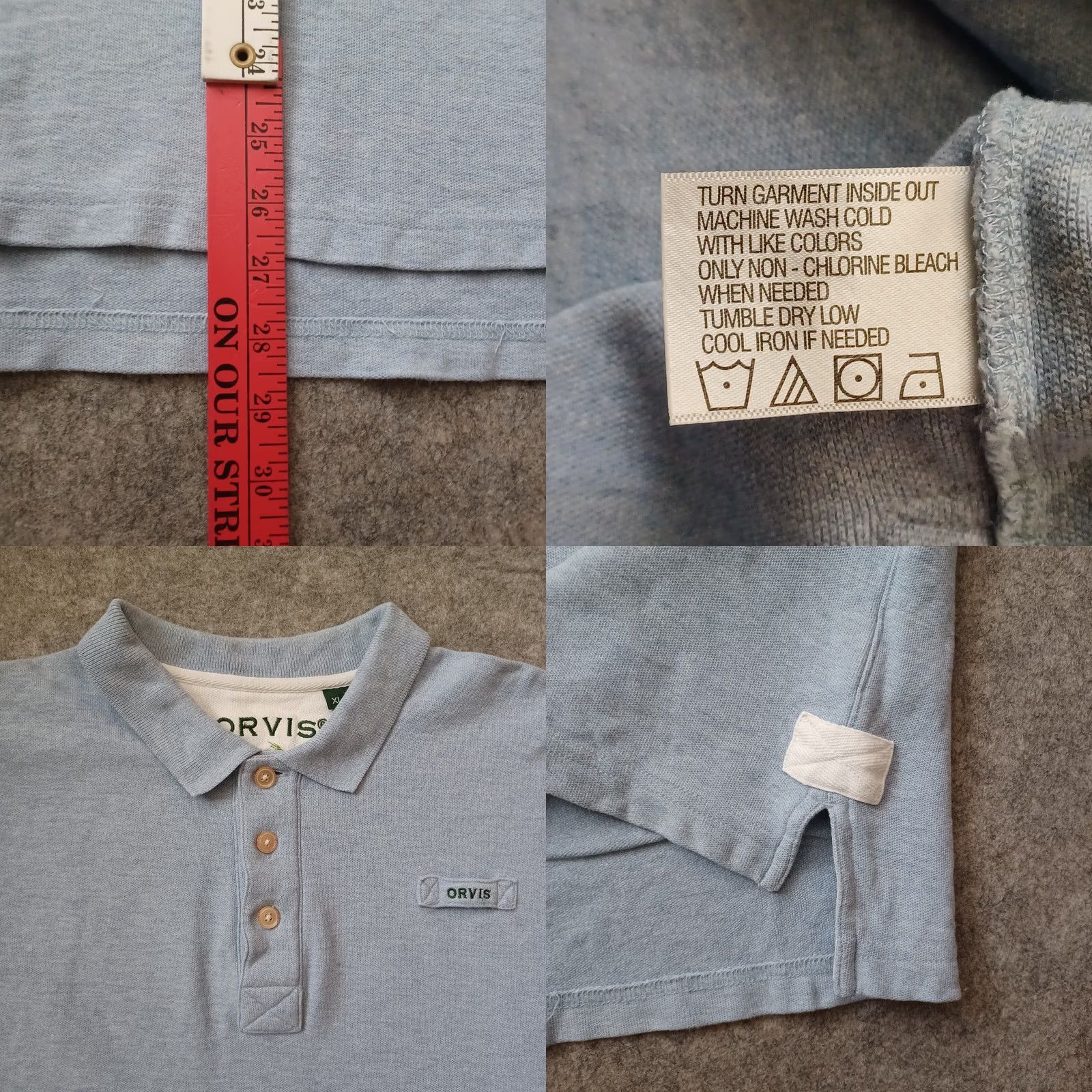 Orvis Orvis Mens Polo Shirt XL Blue Signature Logo Short Sleeve Heavyweight Knit 100% Cotton Regular Fit Golf Walking Men Size US XL / EU 56 / 4 - 8 Thumbnail