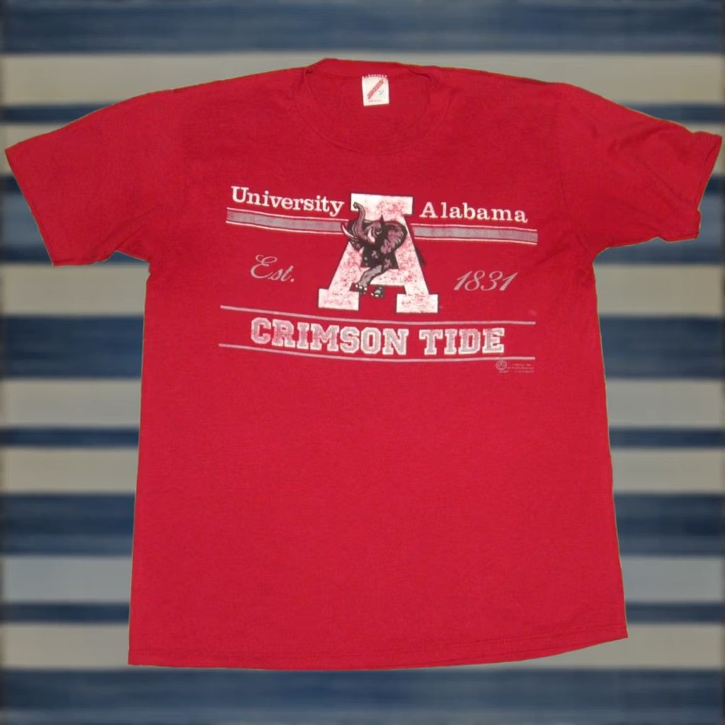 Jerzees Vtg 1988 ALABAMA Crimson Tide Short Sleeve T Shirt Large L Mens Red Jerzees Size US L / EU 52-54 / 3 - 1 Thumbnail
