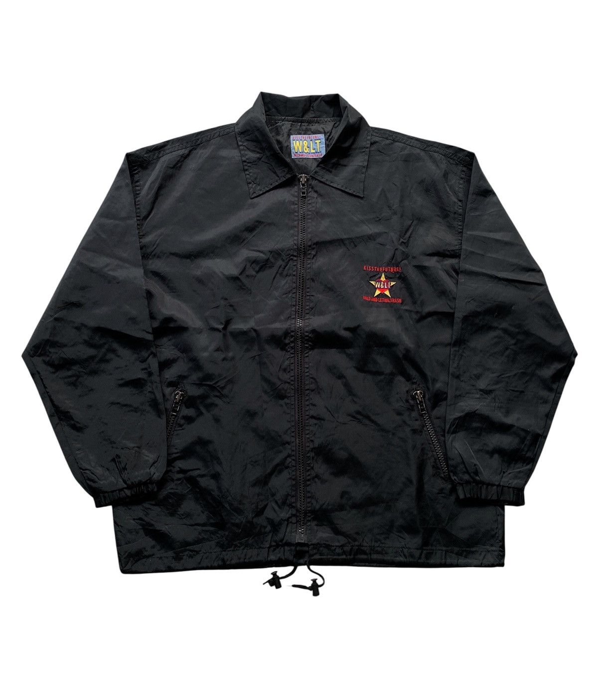 Walter Van Beirendonck Vintage W&LT “Kiss The Future” Embroidery Logo Coach Jacket Size US XL / EU 56 / 4 - 5 Thumbnail