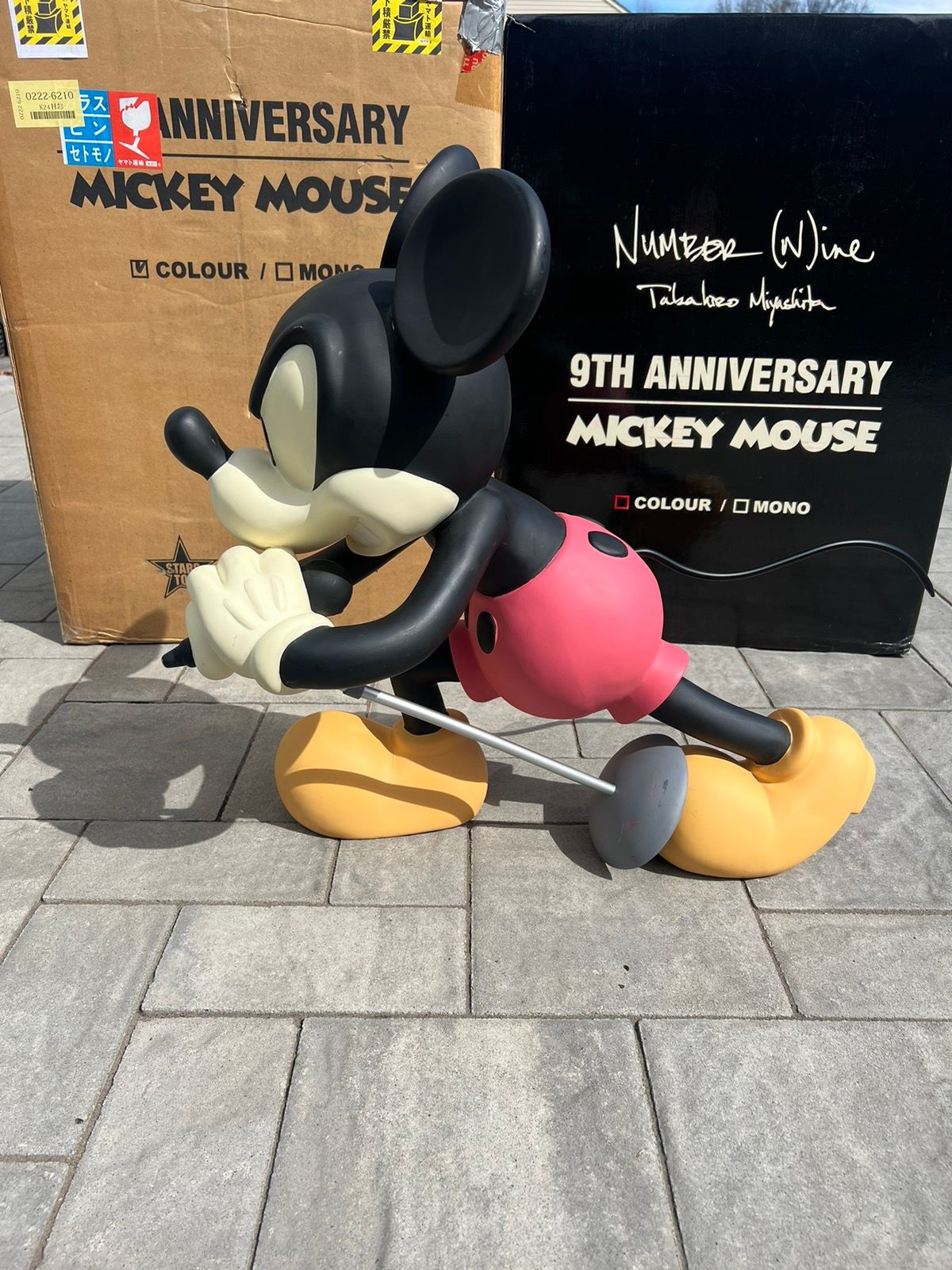 Pre-owned Number N Ine Number Nine 9th Anniversary Mickey Statue In Black