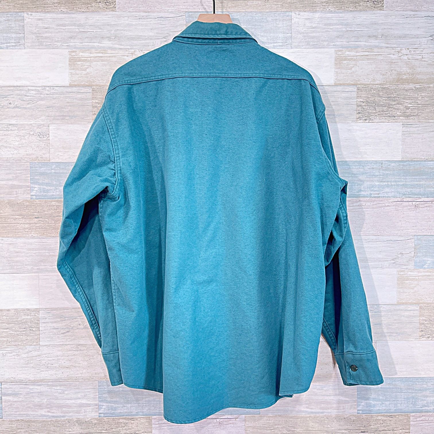 Woolrich Woolen Mills Weyerhaeuser Vintage USA Made Chamois Shirt Blue Mens XXL Size US XL / EU 56 / 4 - 4 Thumbnail