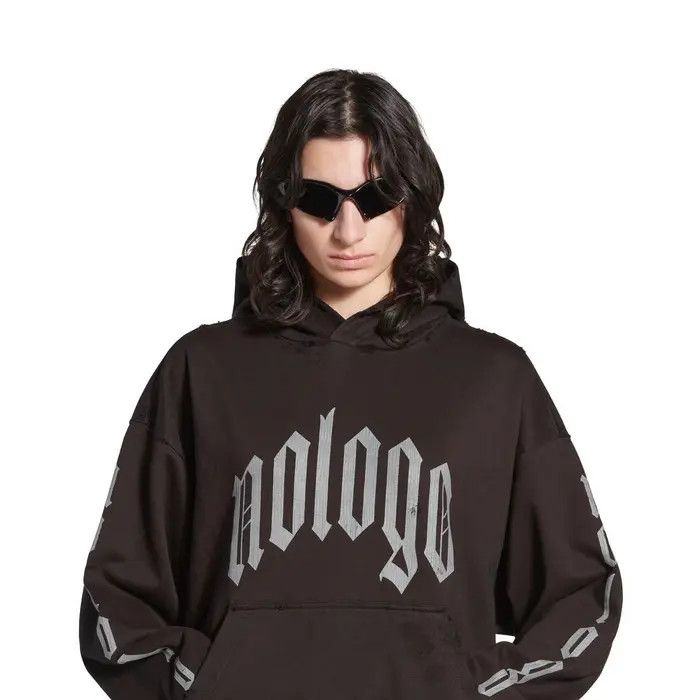 Balenciaga o1bcso1str0326 Nologo Hoodie Medium Fit in Black/Grey Size US XL / EU 56 / 4 - 5 Thumbnail