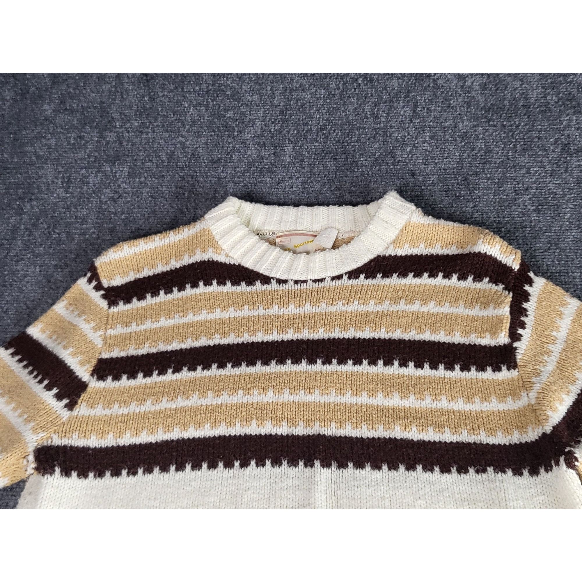 Sears Vintage Sears 70s Cable Knit Sweater Men Sz M Winter Brown W Size US M / EU 48-50 / 2 - 2 Thumbnail
