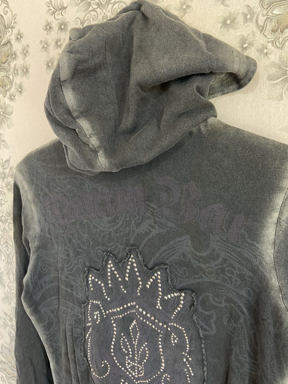 Le Grande Bleu (L.G.B.) Denim Bar By Bebe Hoodie Faded Style🥶 Size US L / EU 52-54 / 3 - 15 Thumbnail