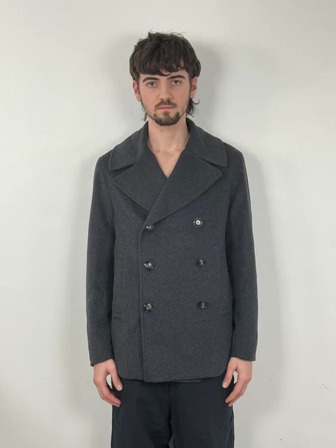 Emporio Armani SS2020 Emporio Armani Grey Wool Classy Officer Duffle Coat Size US M / EU 48-50 / 2 - 2 Thumbnail