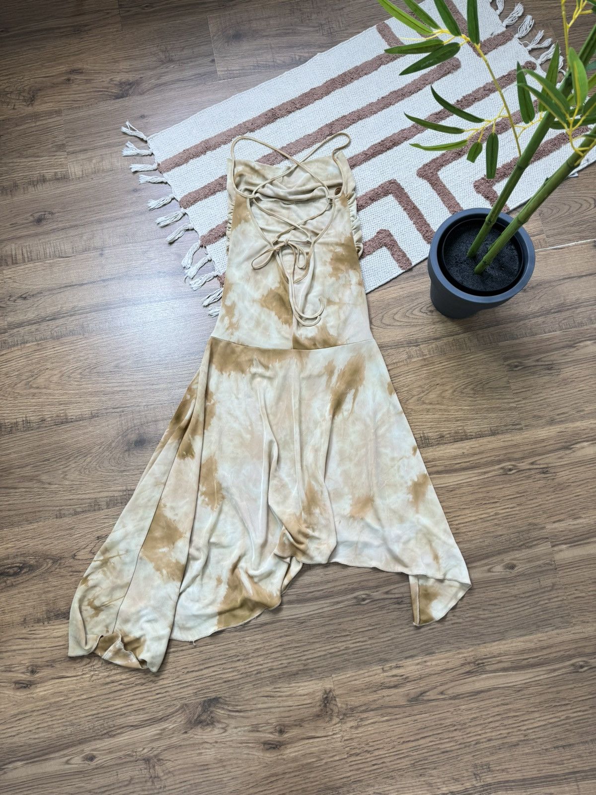 Japanese Brand VINTAGE TIE MESH DRAPERY PLEATED DRESS Size XS / US 0-2 / IT 36-38 - 6 Thumbnail