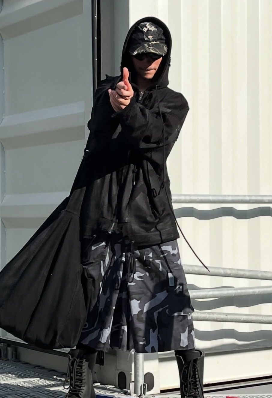 Concept noting AB INFERNO DESTROYED BLACK ZIPPER HOODIE