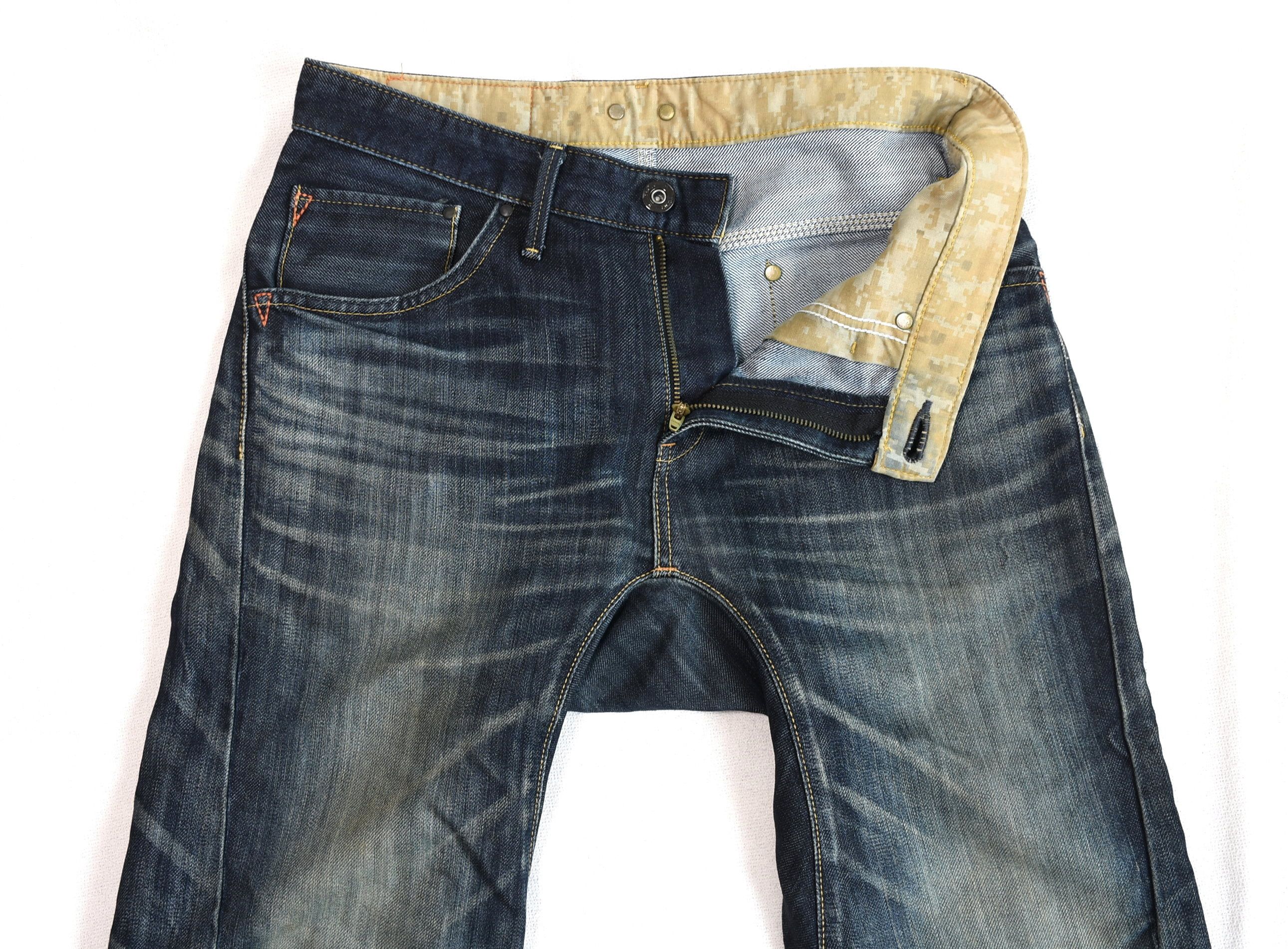 Edwin × Hysteric Glamour × Japanese Brand Edwin Distressed three-dimensional cut denim pants Size US 30 / EU 46 - 5 Thumbnail