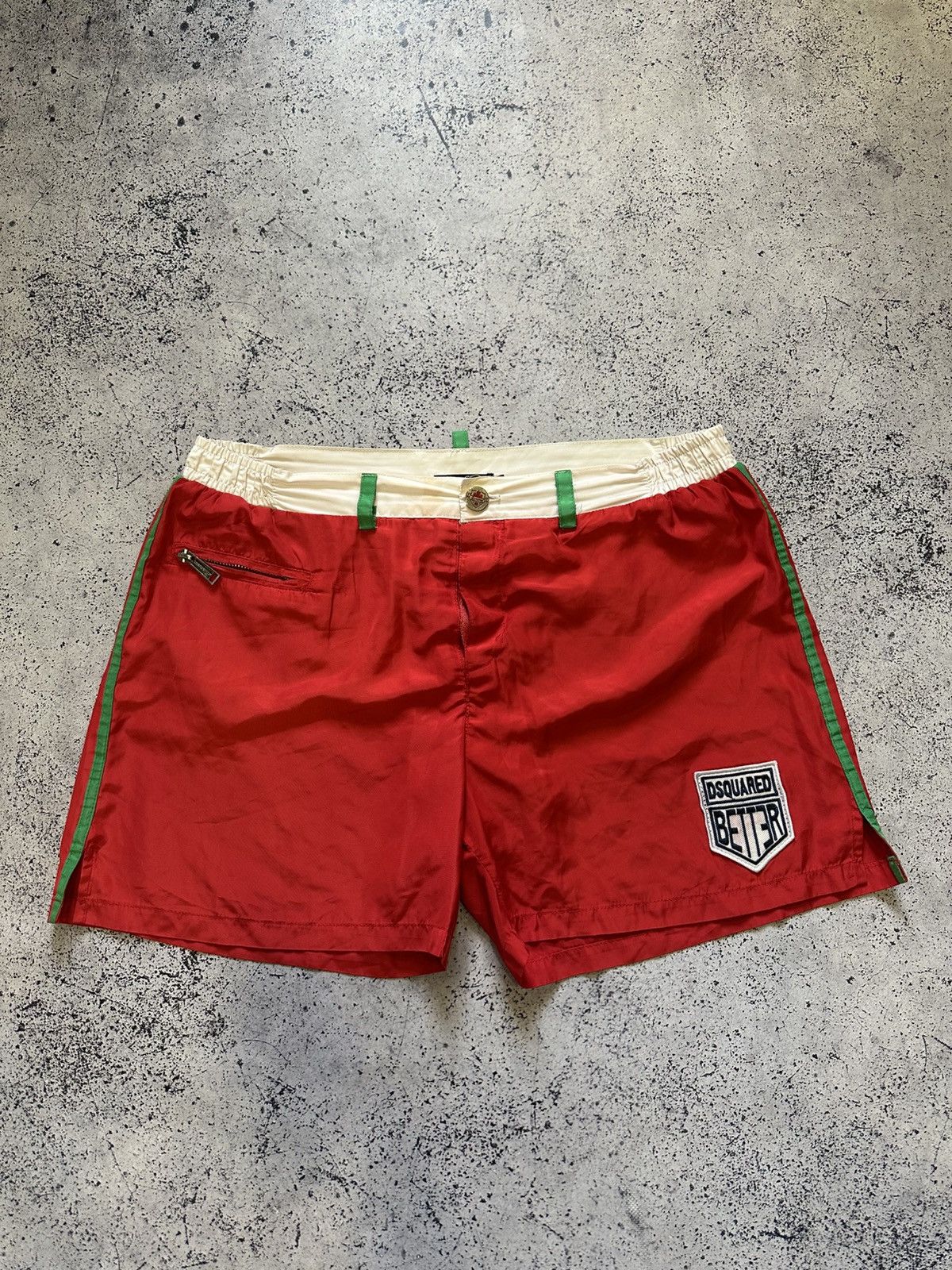 Dsquared2 × Vintage Vintage Dsquared2 Nylon Shorts Embroidered Logo Swimwear Y2K Size US 38 / EU 54 - 1 Thumbnail