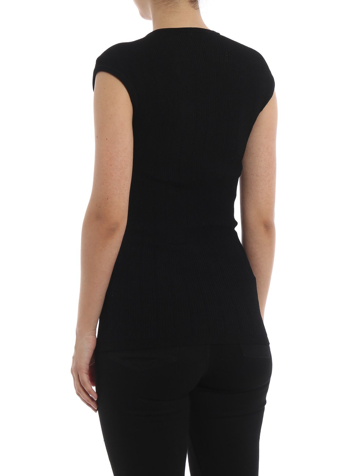 Balmain o1s1wg110526 Top in Black Size L / US 10 / IT 46 - 3 Thumbnail