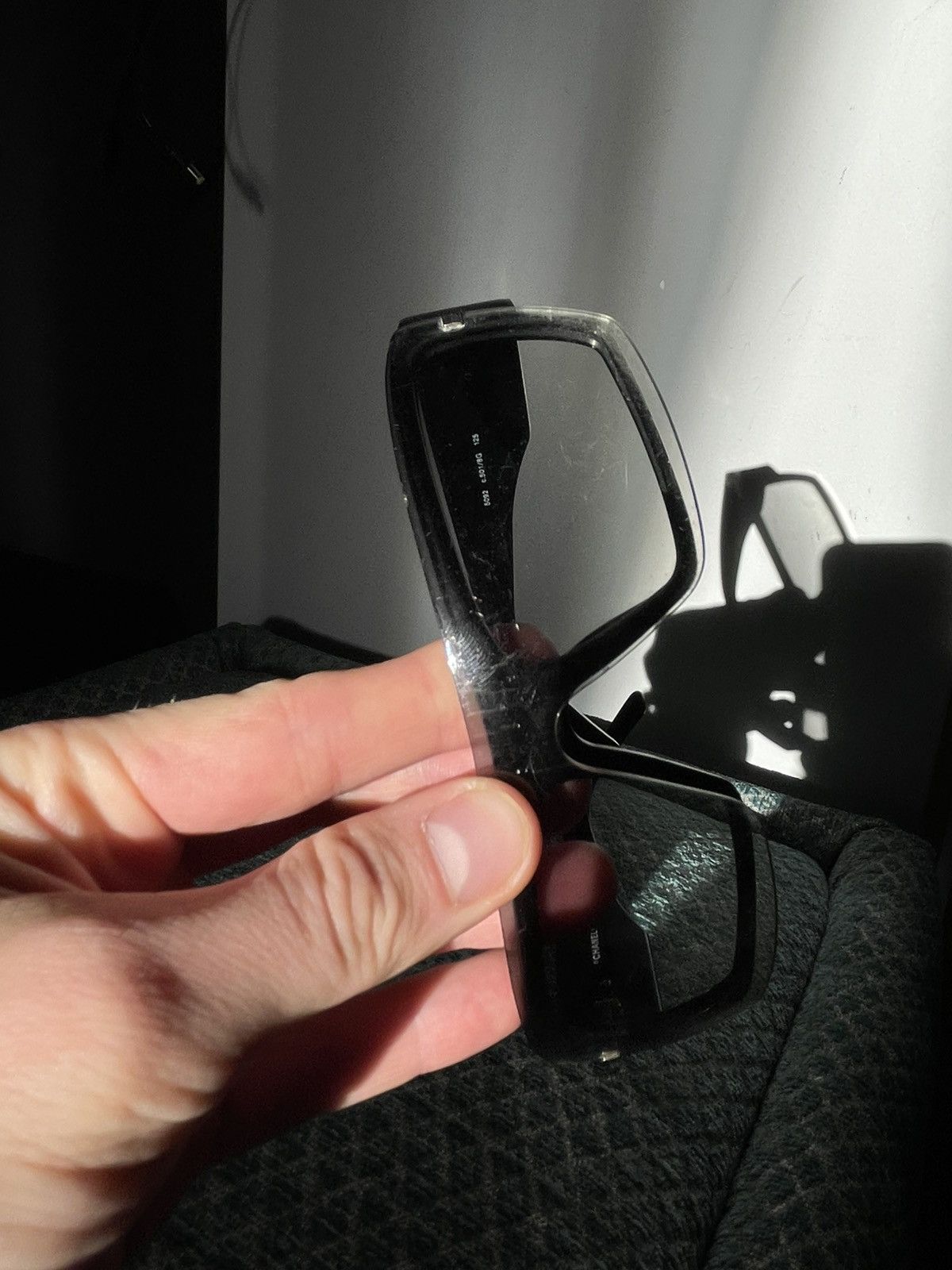 Chanel × Vintage CHANEL SUNGLASSES 5092 LOGO Black Wrap Metal Vintage Iconic Size ONE SIZE - 6 Thumbnail